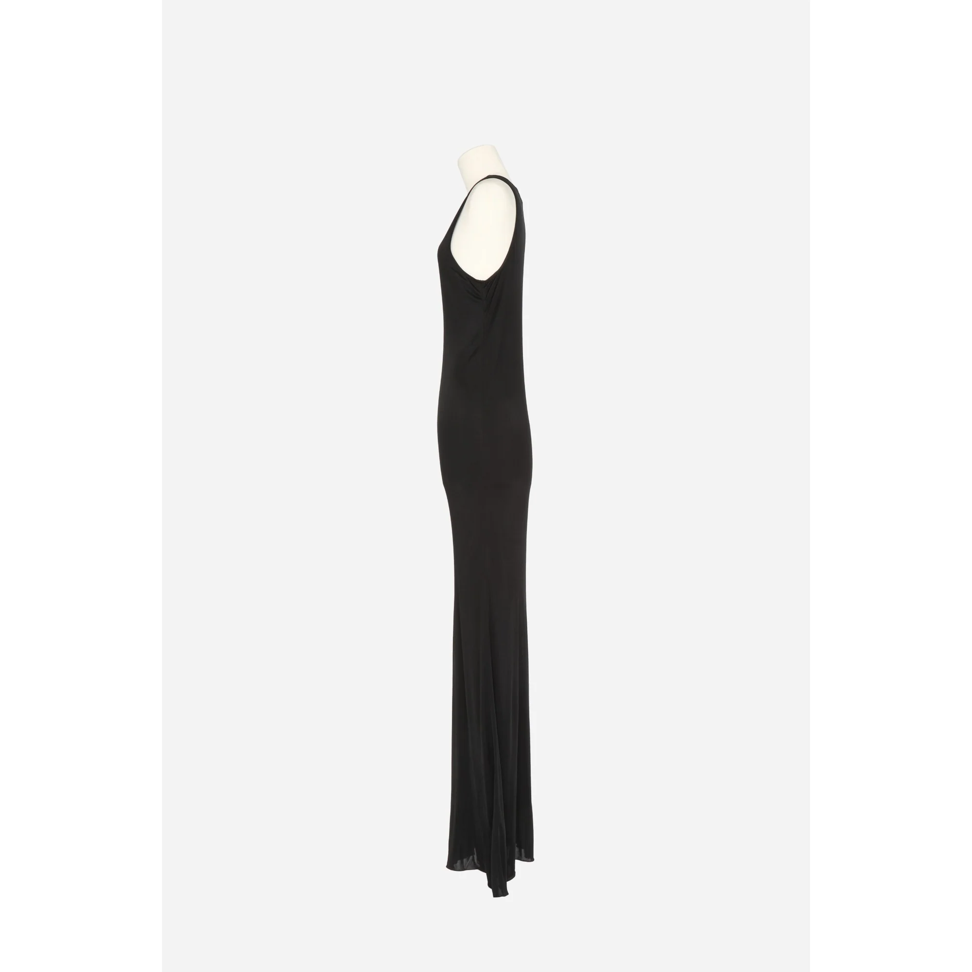 Robe Jersey Shiny - Noir - Image 3