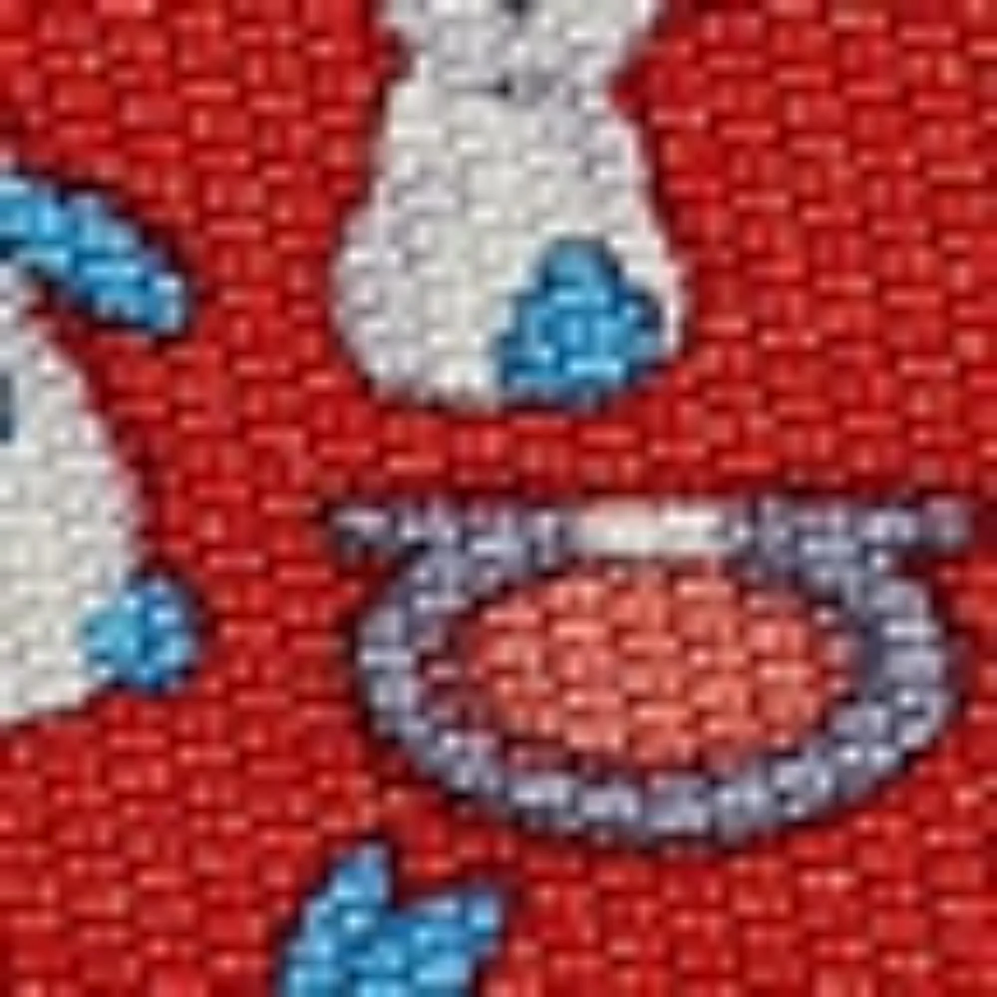 Rabbits Print Silk Tie - Red - Image 3