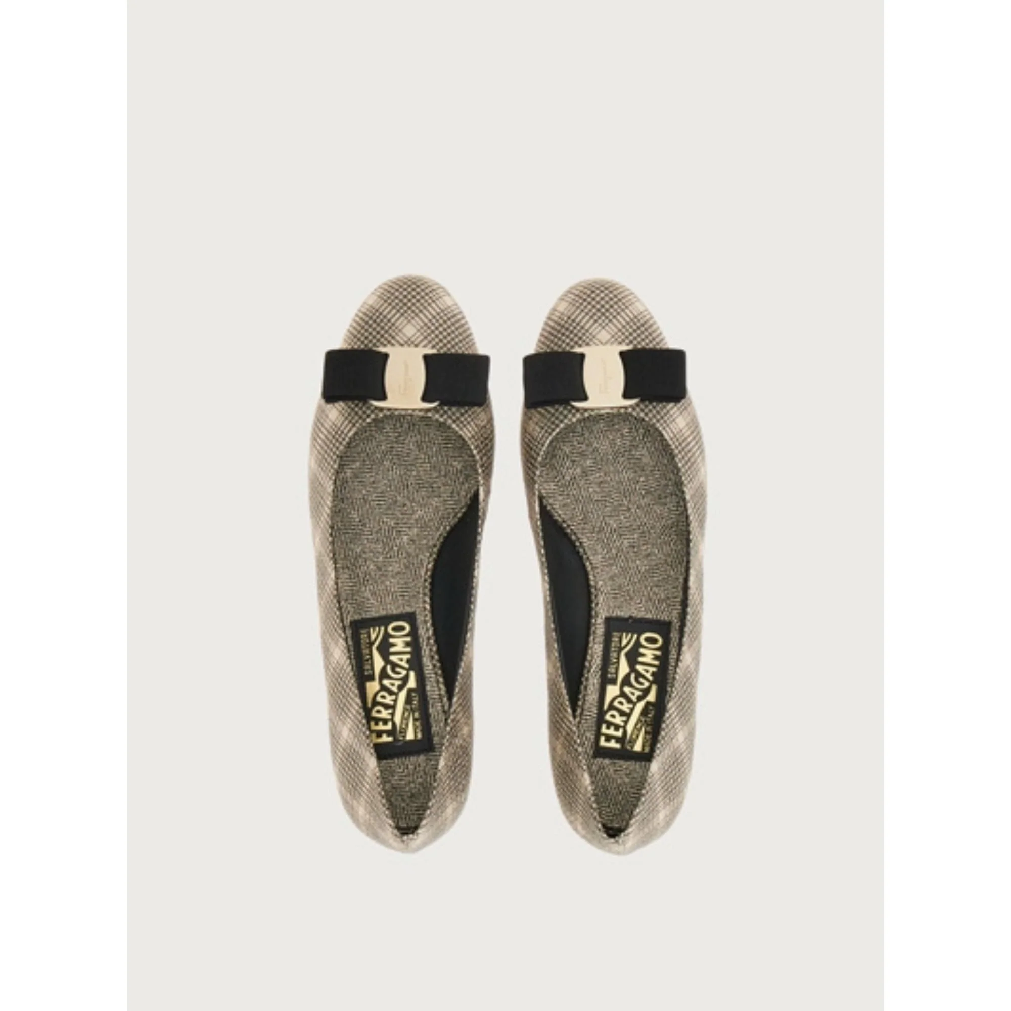 Vara Bow Pumps Shoe - Platinum/Black - Image 2