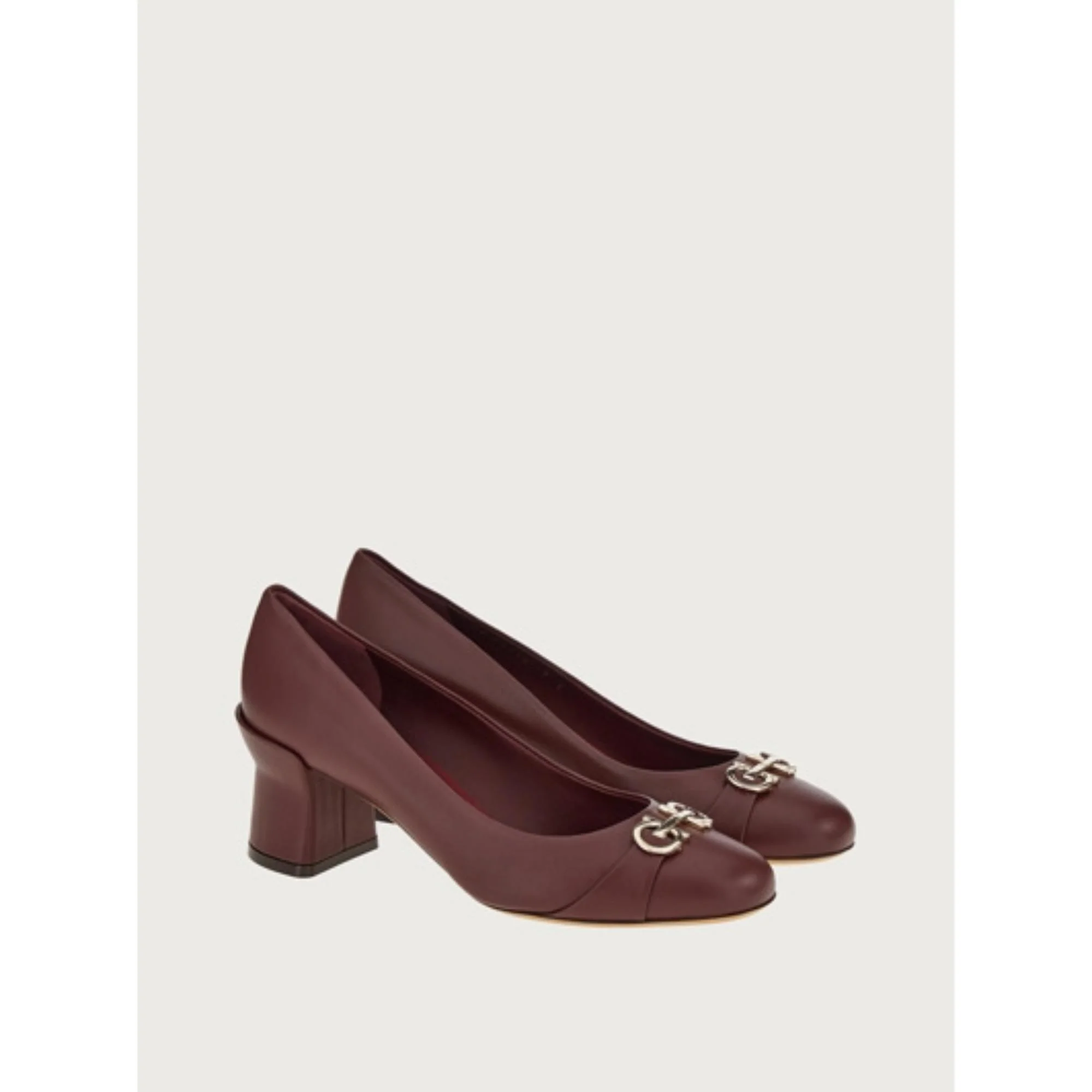 Double Gancini Pumps - Nebbiolo - Image 4