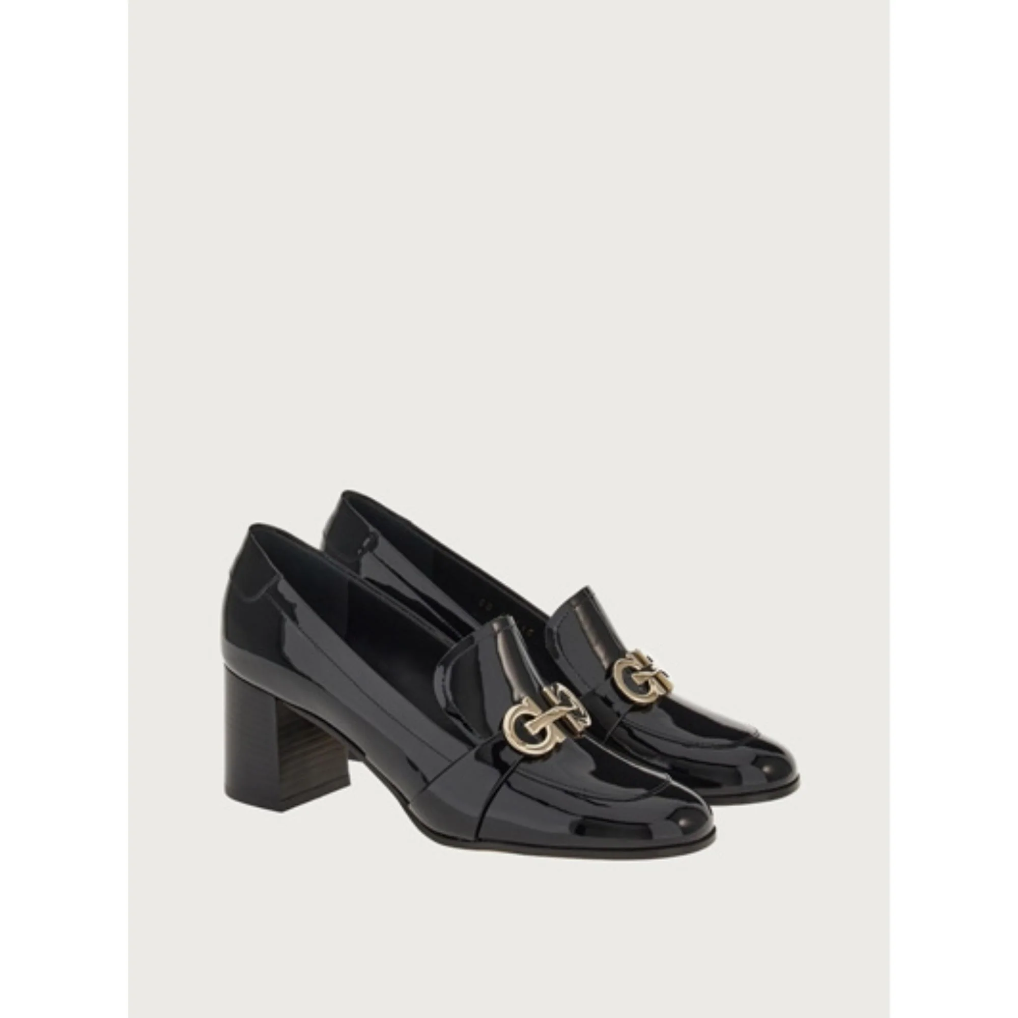 Loafers with Gancini Ornament - Black - Image 3