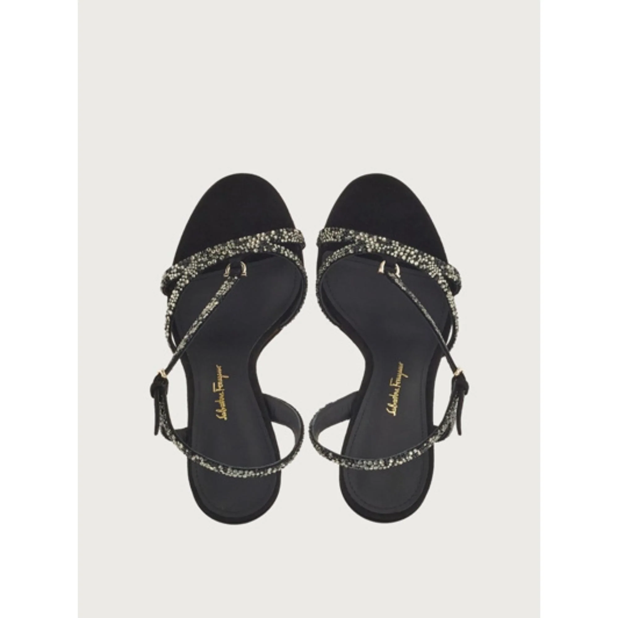 Sandals with Gancini Ornament - Black - Image 2