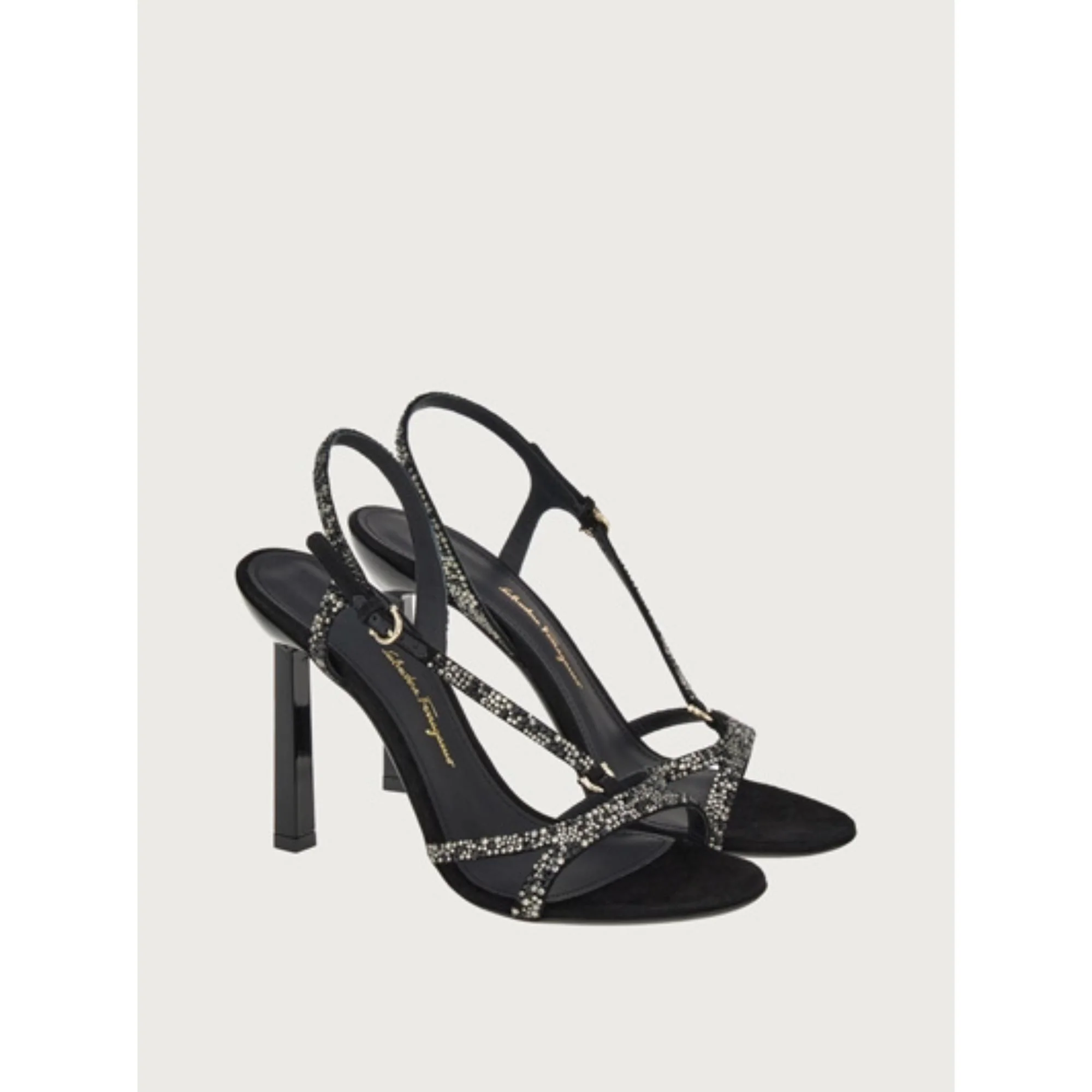 Sandals with Gancini Ornament - Black - Image 3