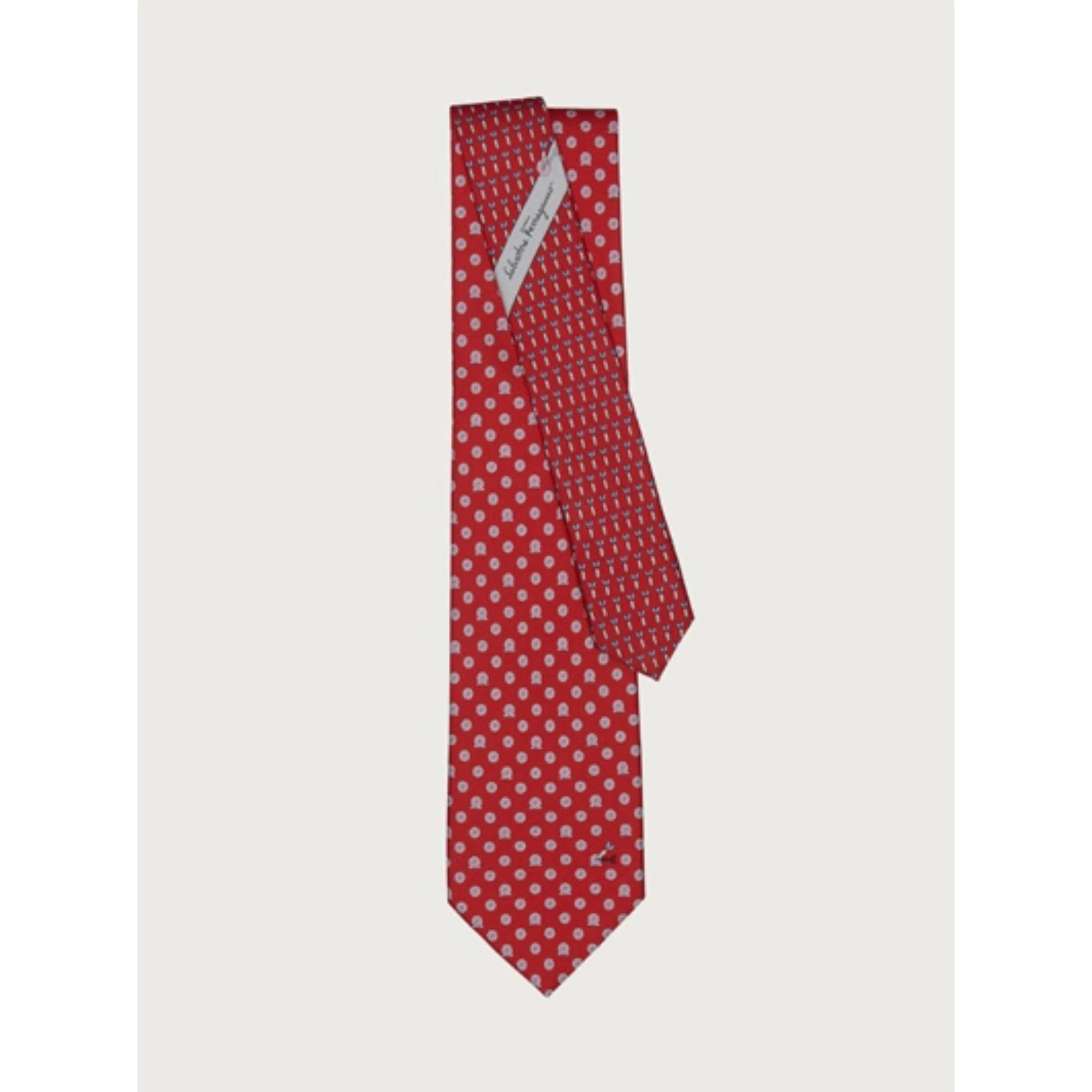 Dart Print Silk Tie - Red - Image 2