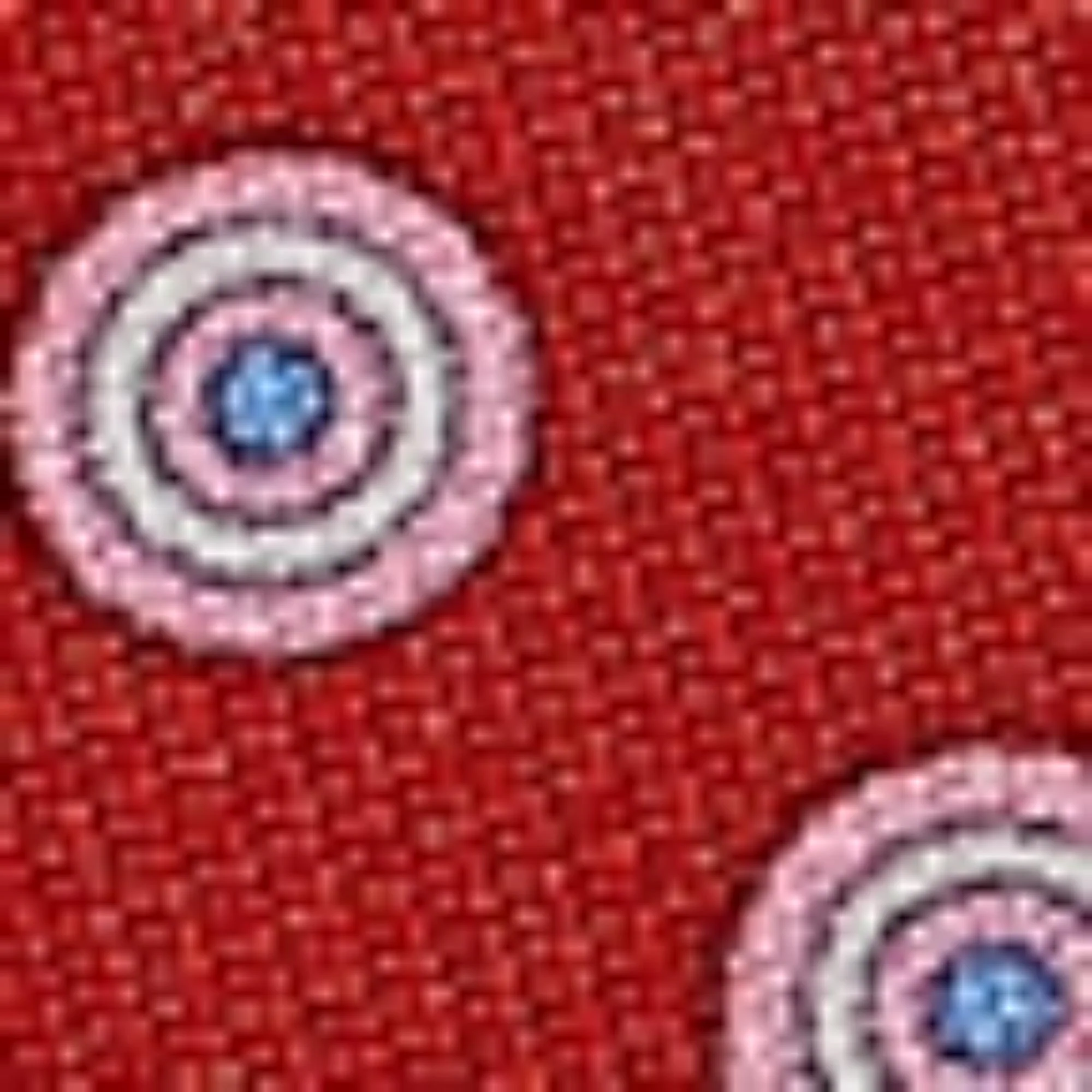 Dart Print Silk Tie - Red - Image 3