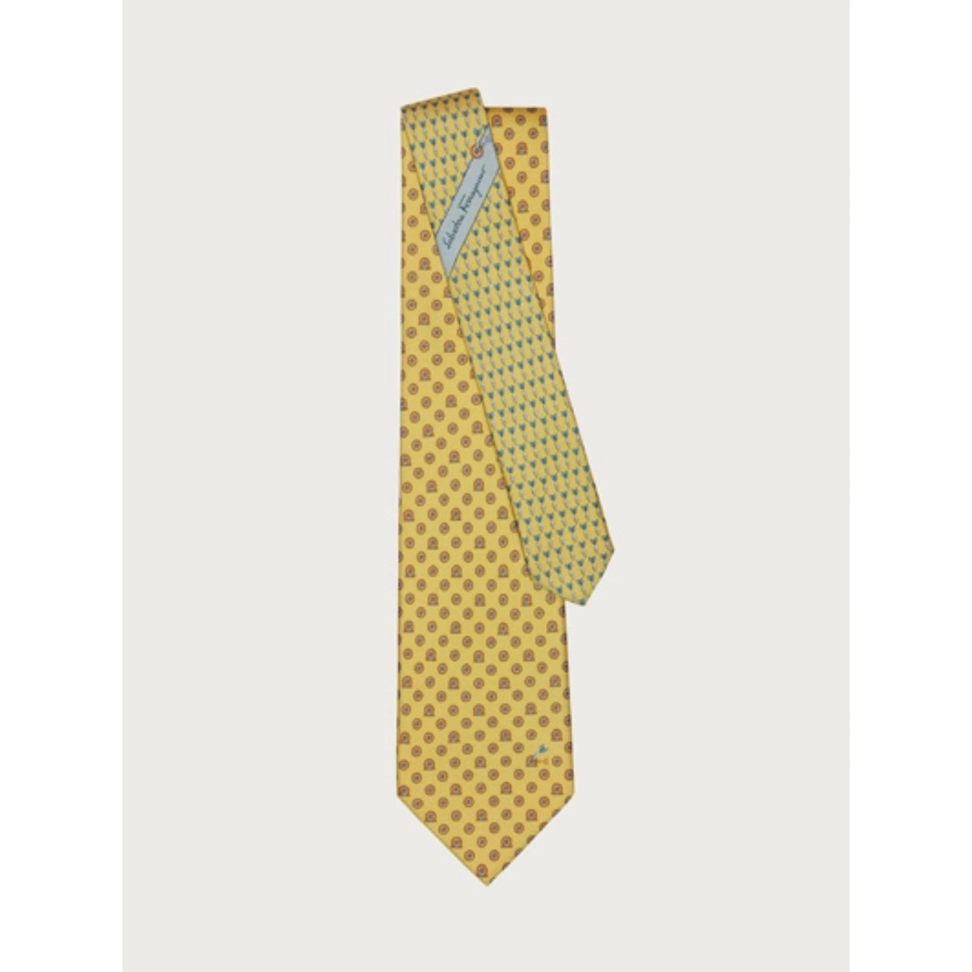 Dart Print Silk Tie - Yellow - Image 2
