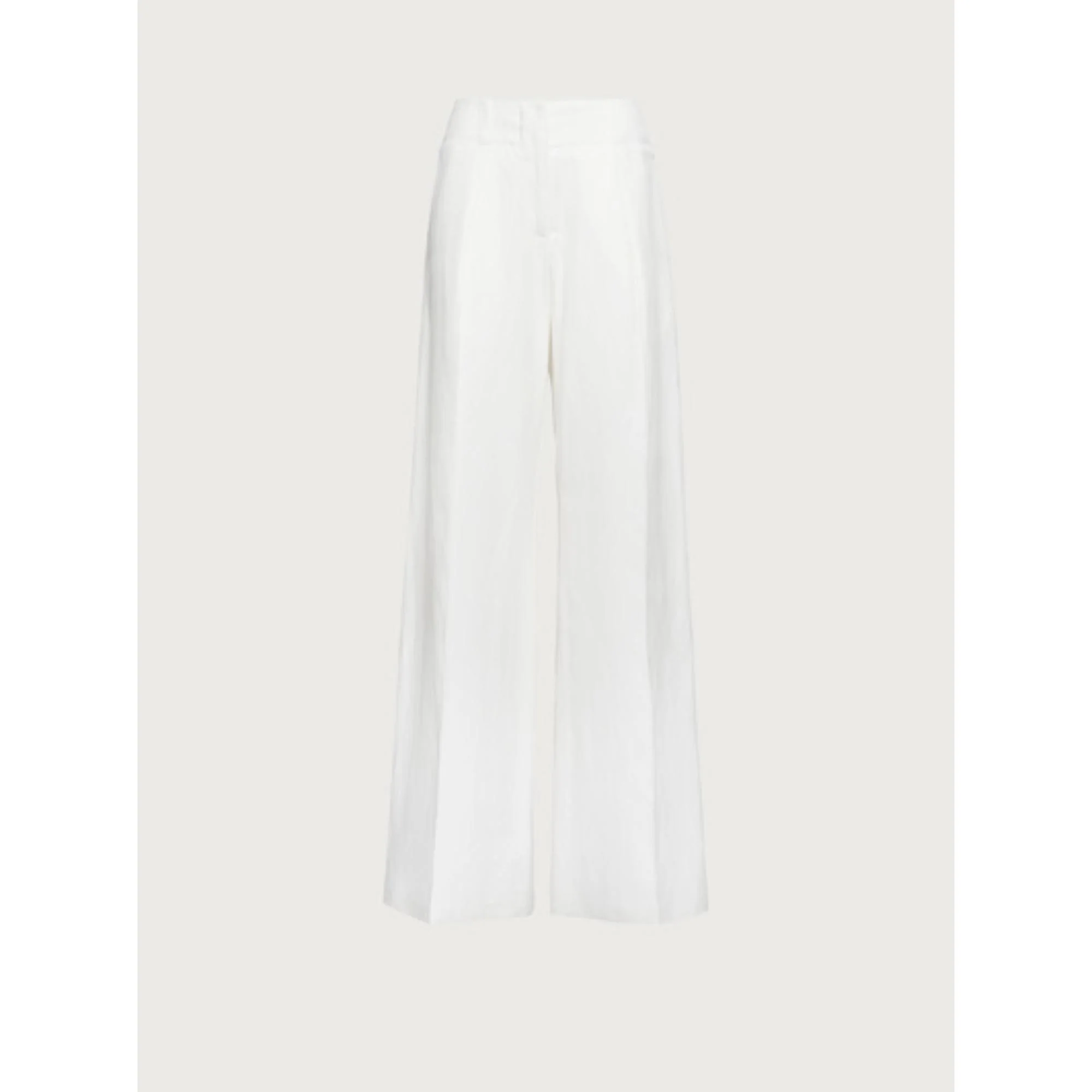 Wide Silk And Linen Trousers - White