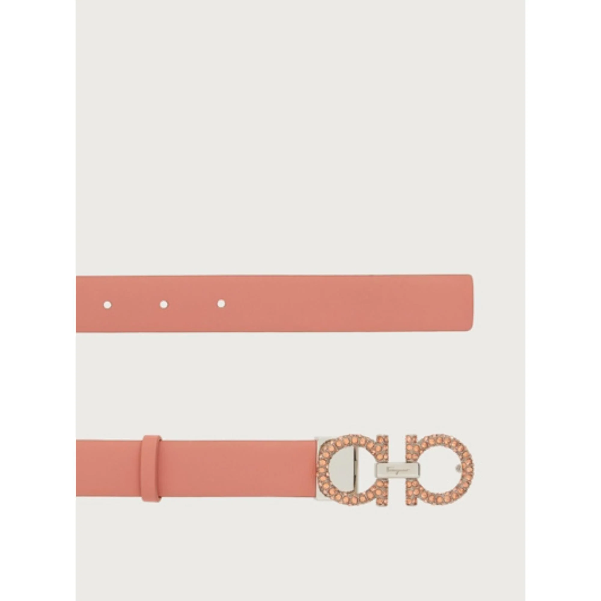Adjustable Gancini Belt - Coral - Image 2