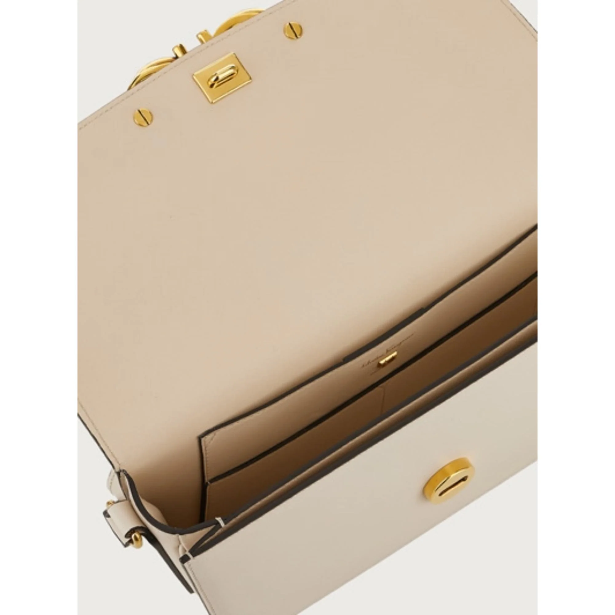 Trapezio Small Crossbody Bag - Bone - Image 5
