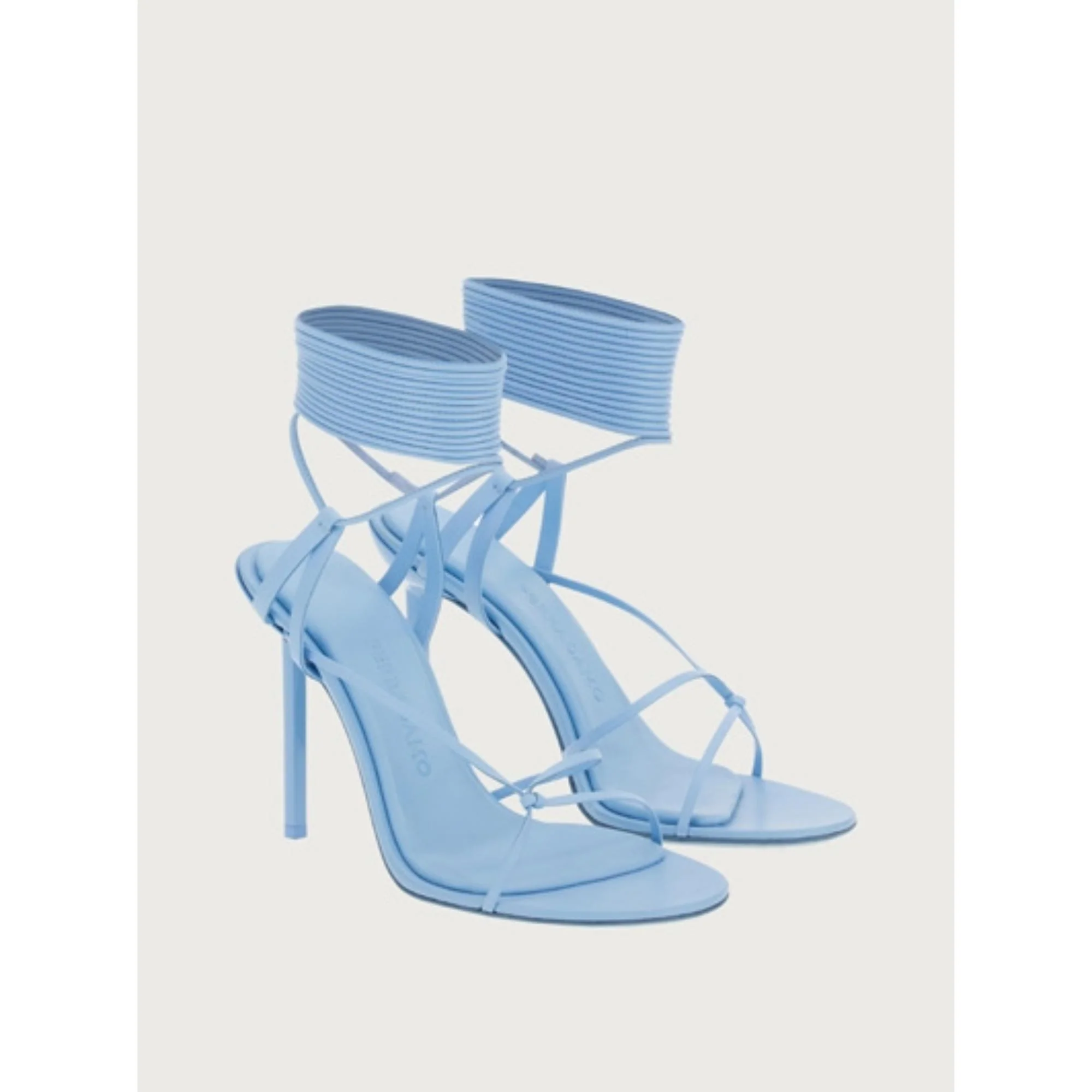 Sandals with Stiletto Heel - Sky Blue - Image 3
