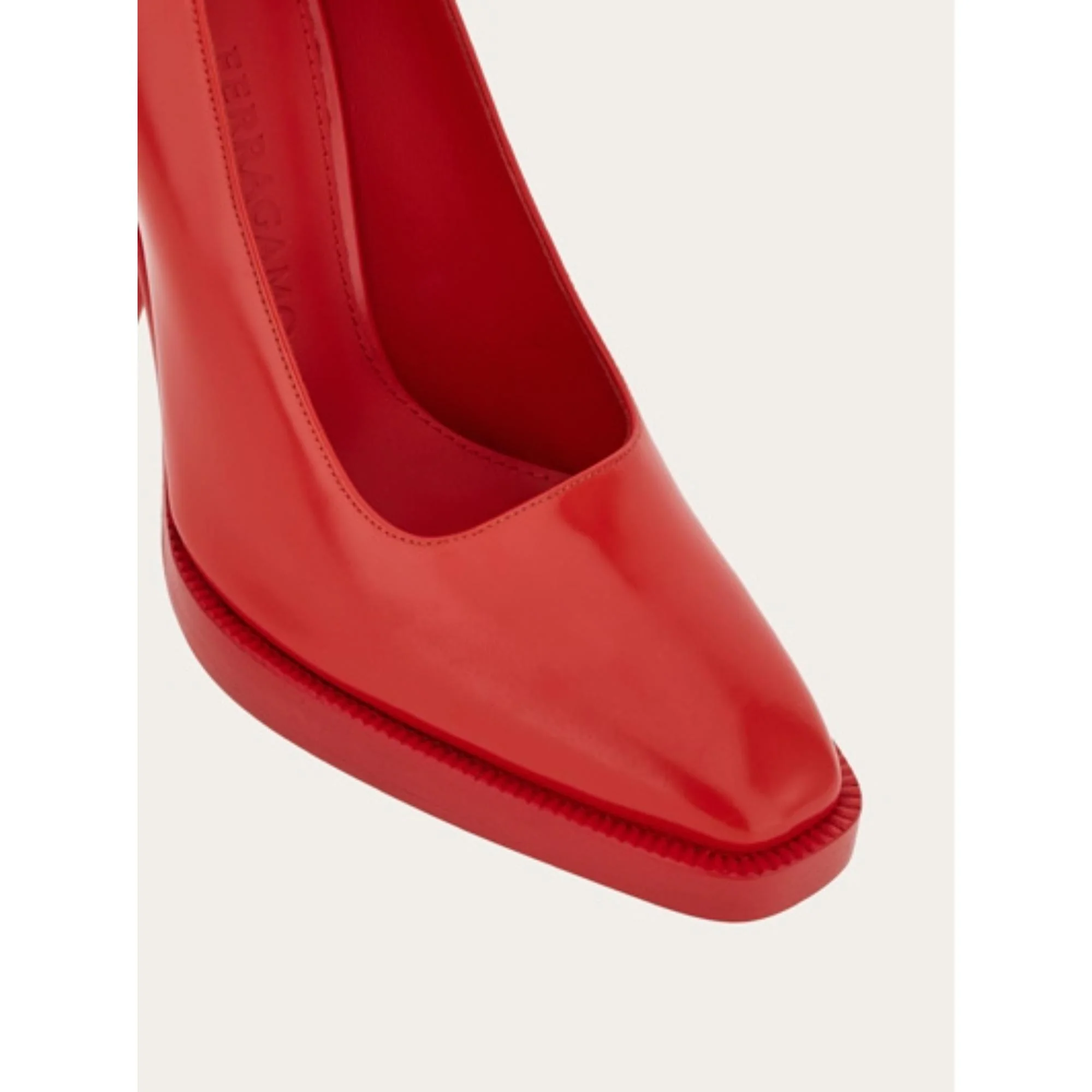Pumpss with Shaped Heel - Flame Red - Image 5