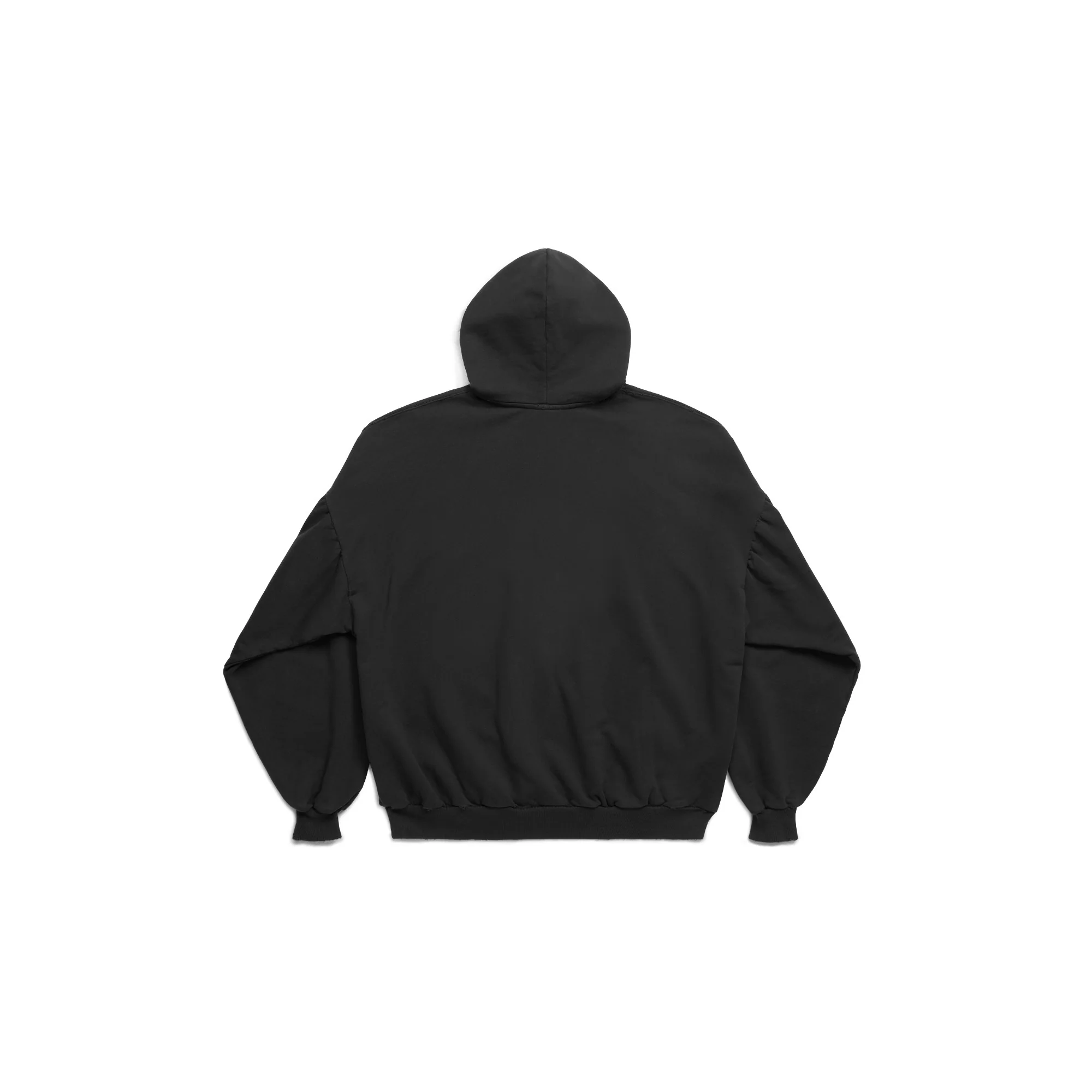 Round Hoodie - Faded Black/White - Image 2