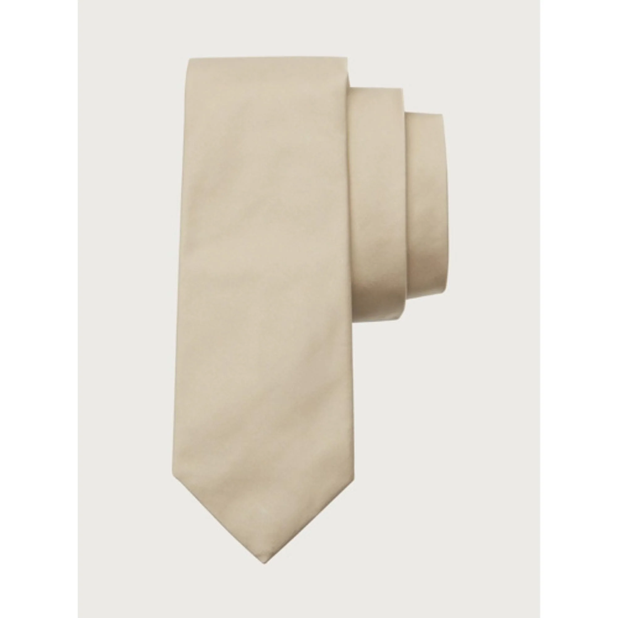 Monochrome Knitted Tie - Beige