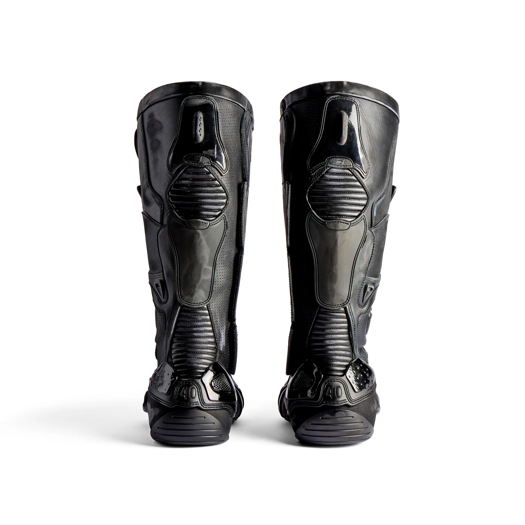 Biker Boot Mix Leat/Tpu - Black
