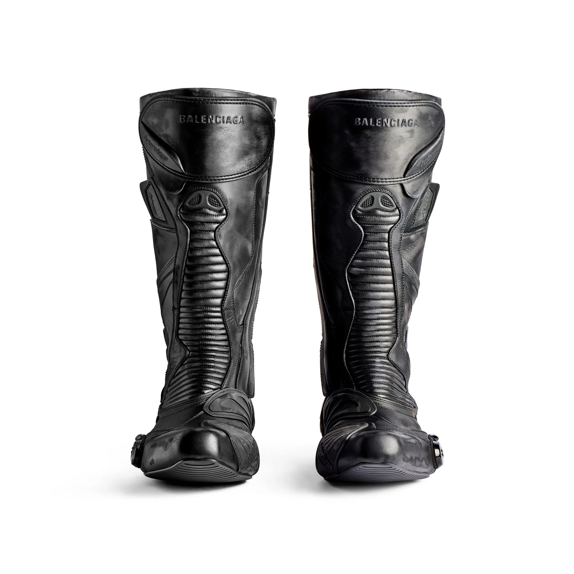 Biker Boot Mix Leat/Tpu - Black - Image 5