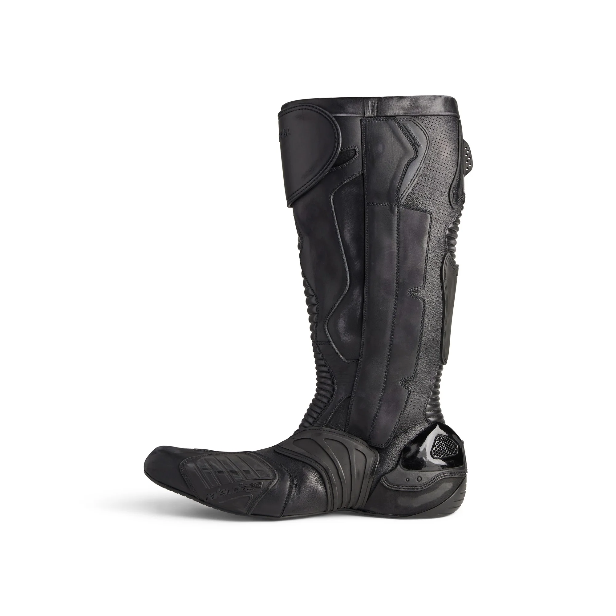 Biker Boot Mix Leat/Tpu - Black - Image 7
