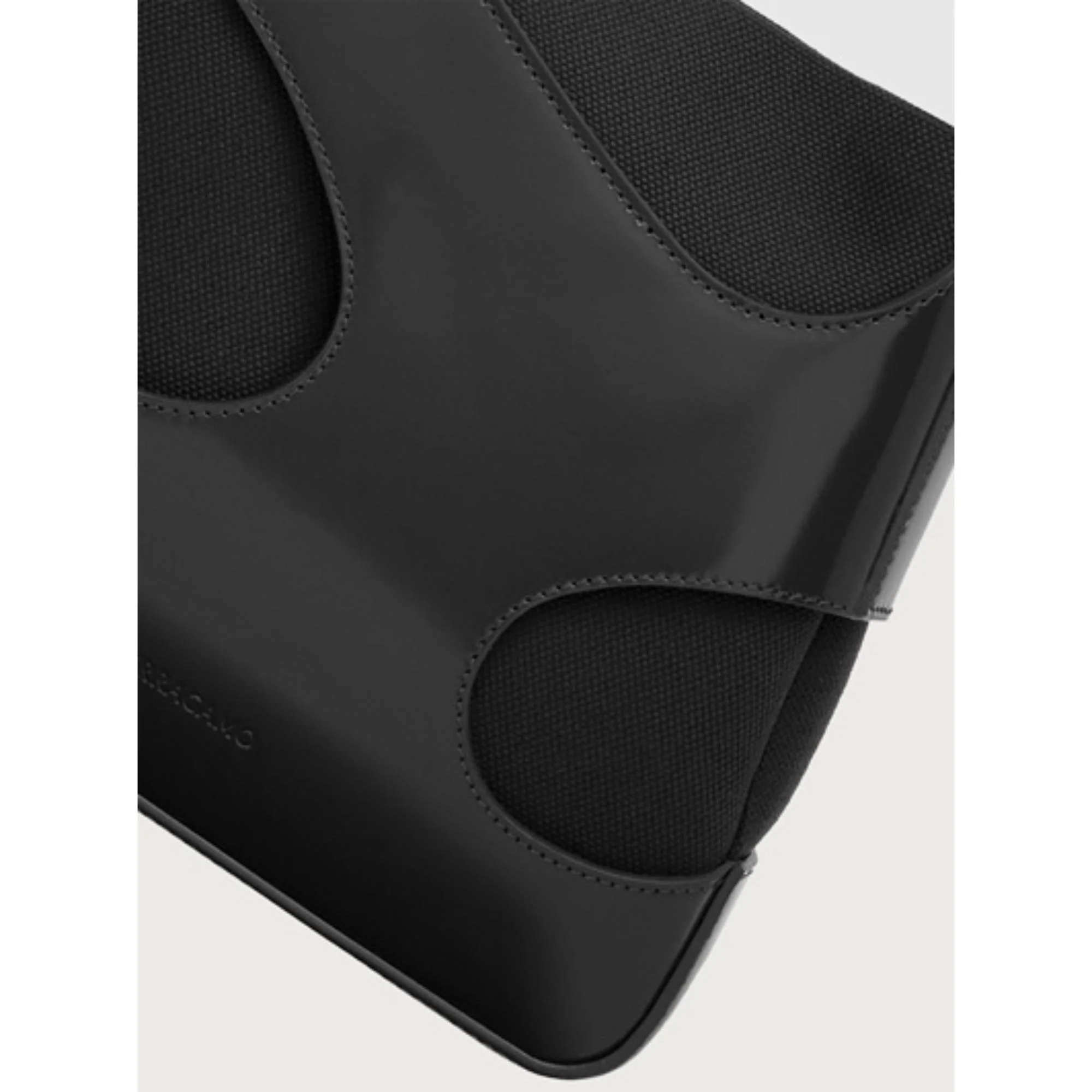 Small Shoulder Bag with Cut-Out Detailing - Black - Image 5