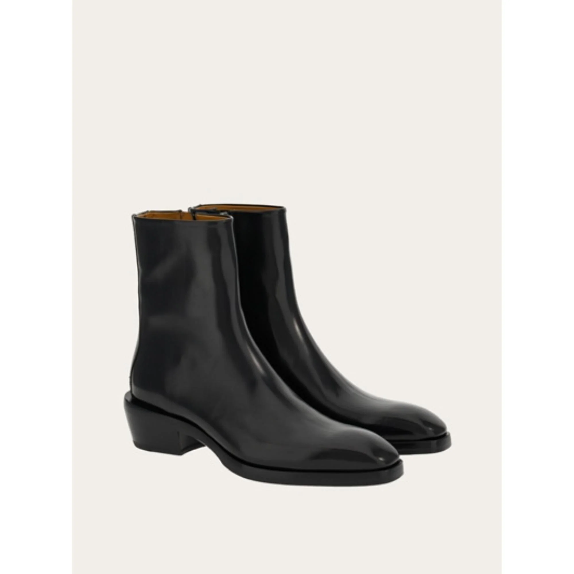 Squared Toe Ankle Boots - Black - Image 2