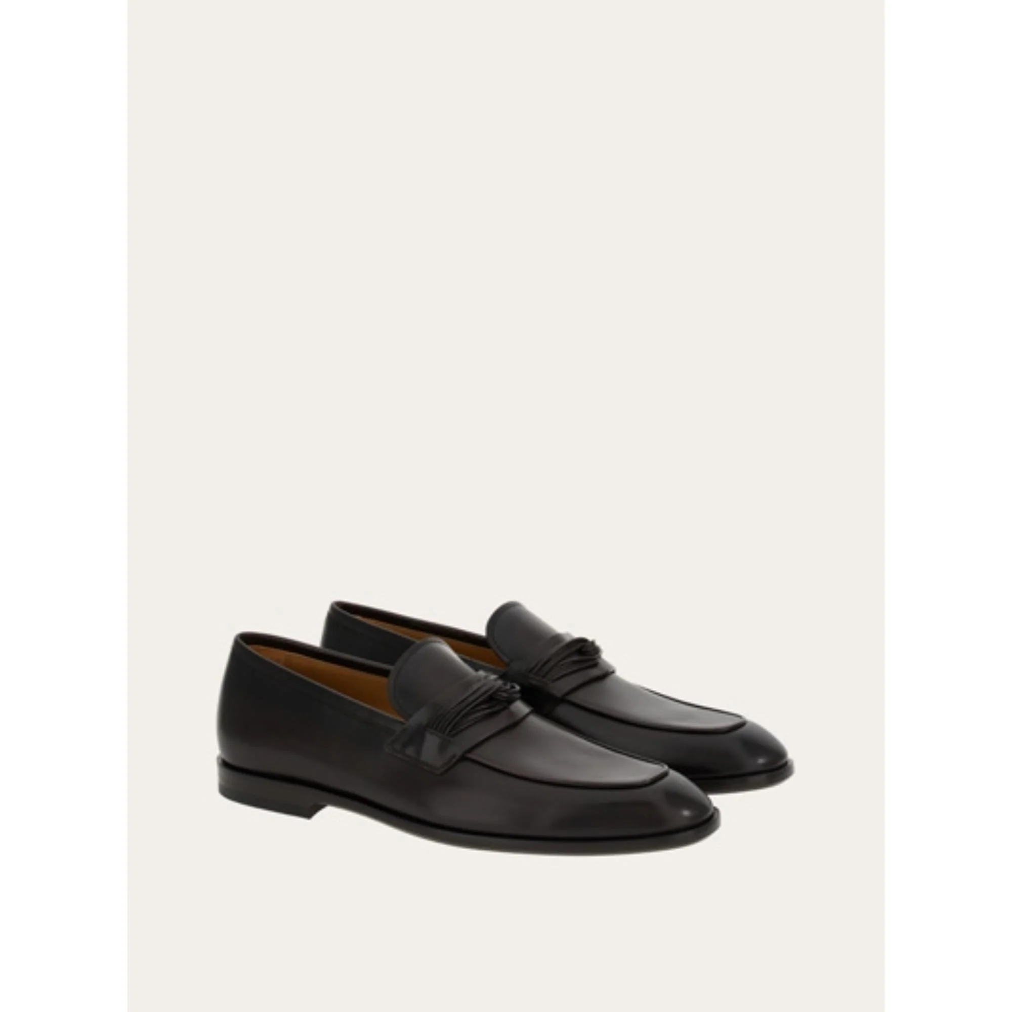 Moccasin with Braided Strap - Dark Brown - Image 4