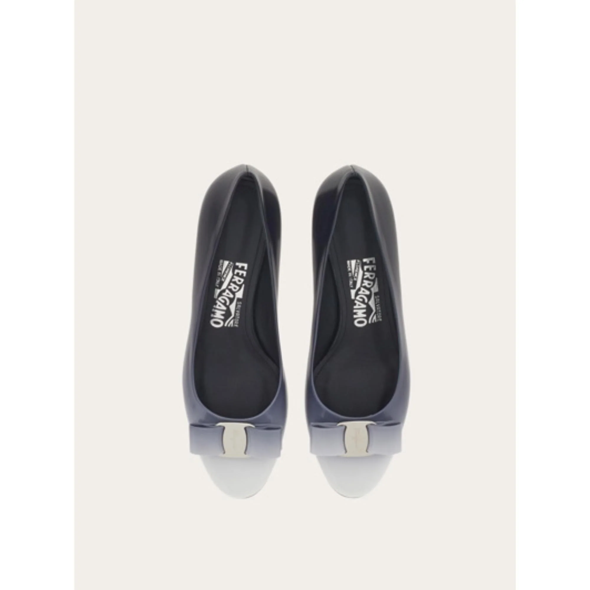 Vara Bow Bicolor Pumps Shoe - Black/White - Image 2