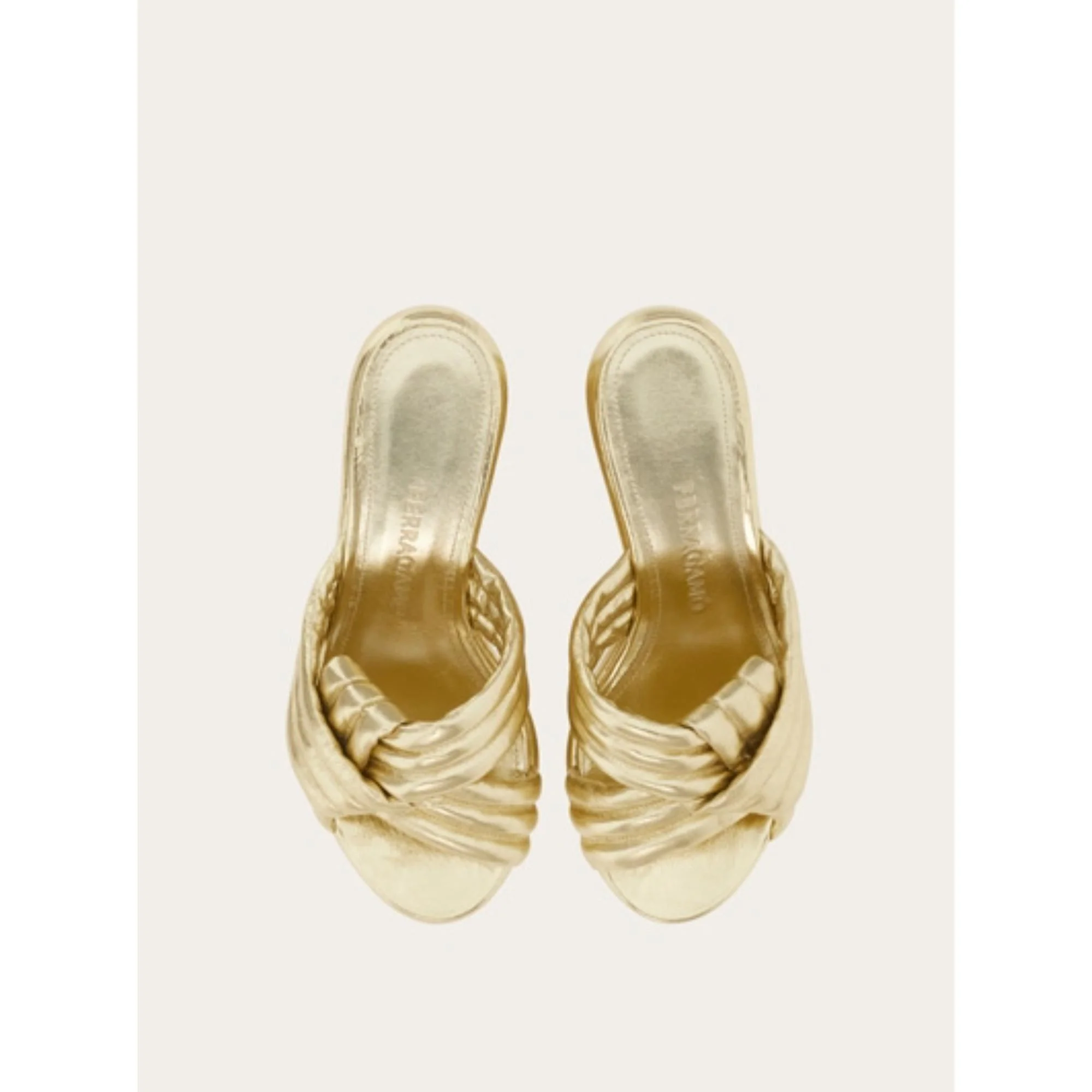 Sandals with Sculptural Platform - Platinum - Image 2
