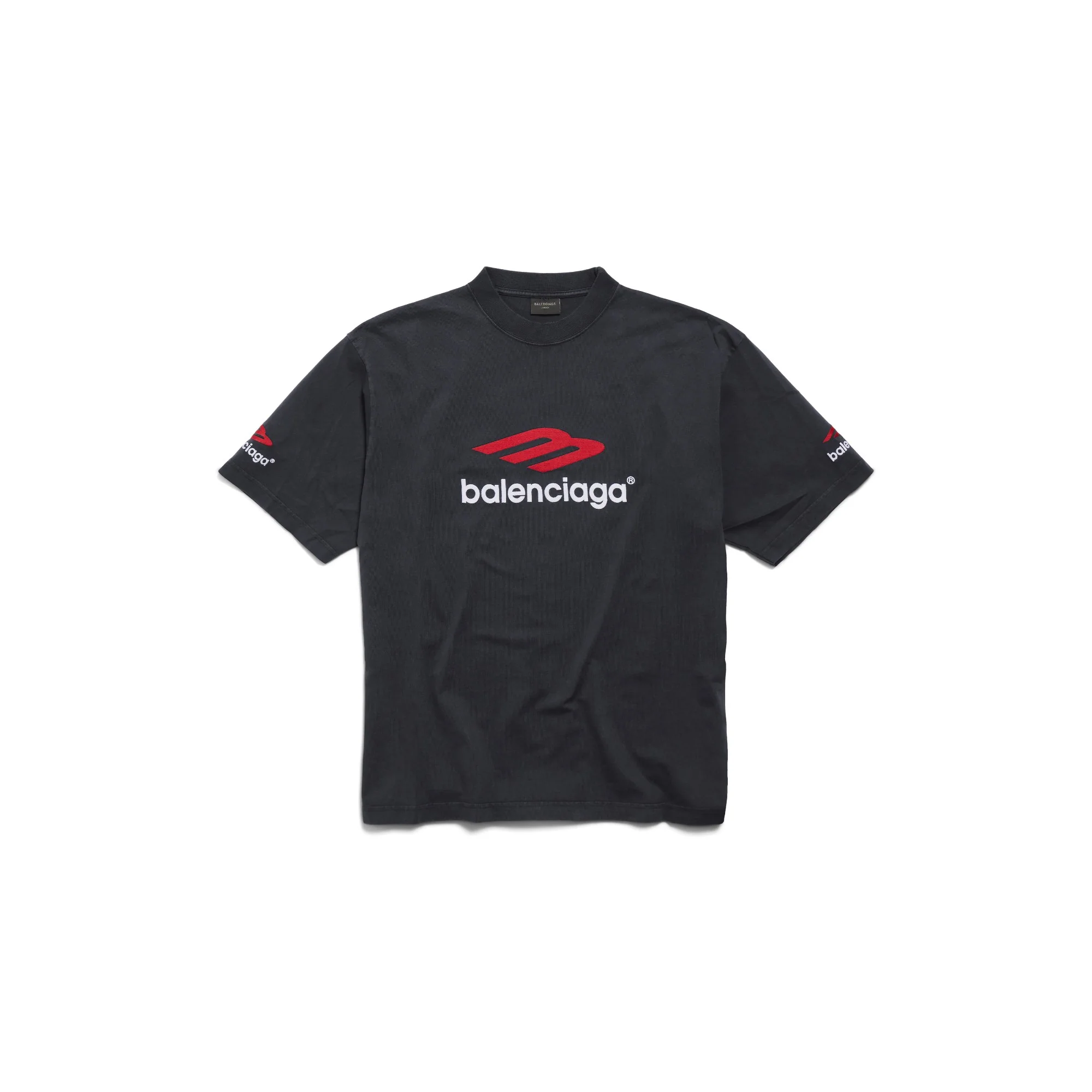 Medium Fit T-Shirt - Fade Black/Red/White
