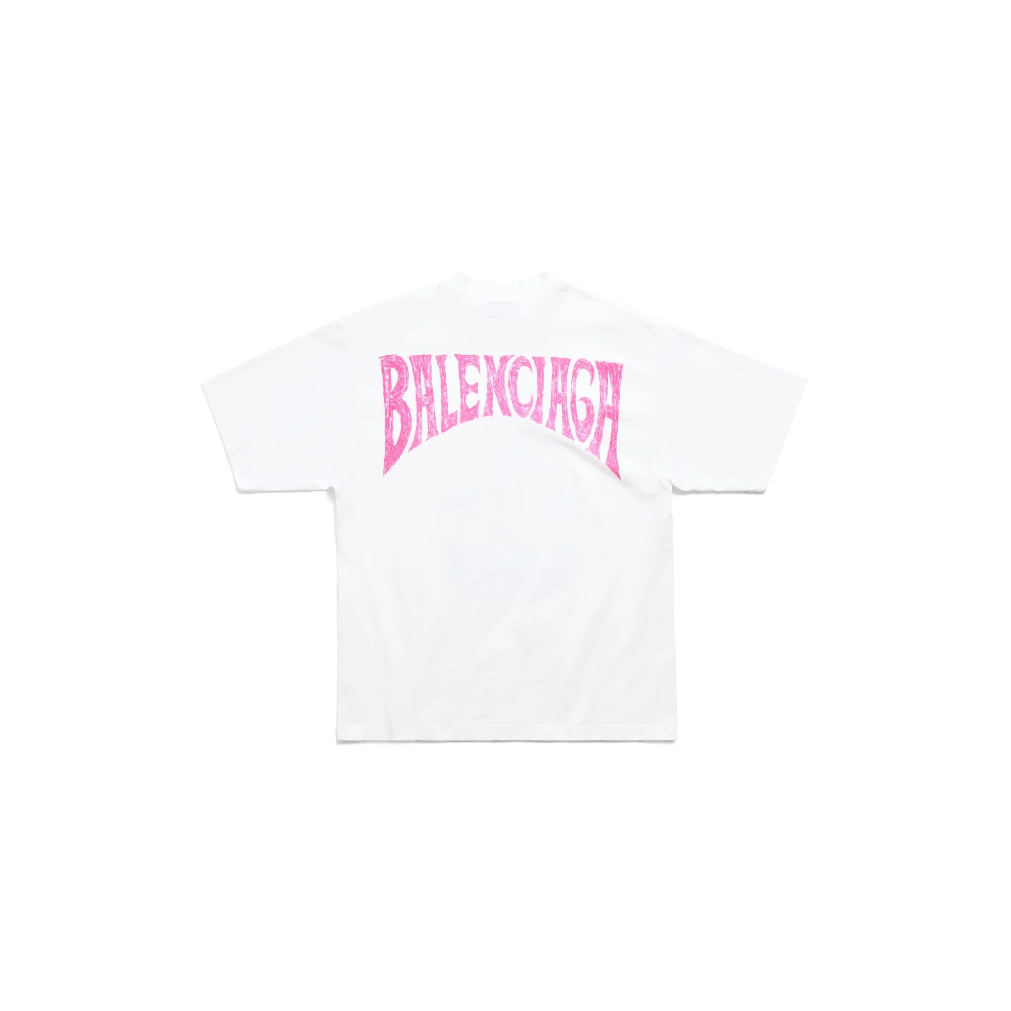 Medium Fit T-Shirt - White/Pink - Image 2