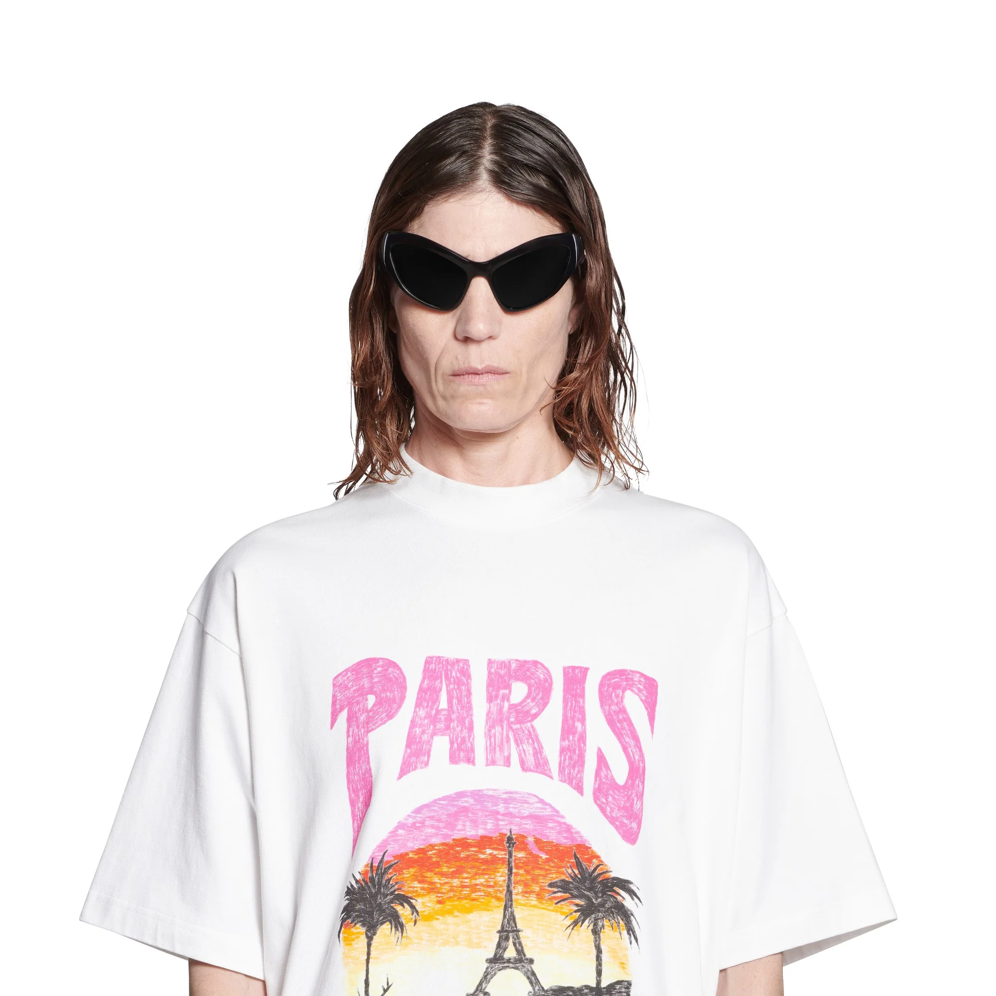 Medium Fit T-Shirt - White/Pink - Image 3