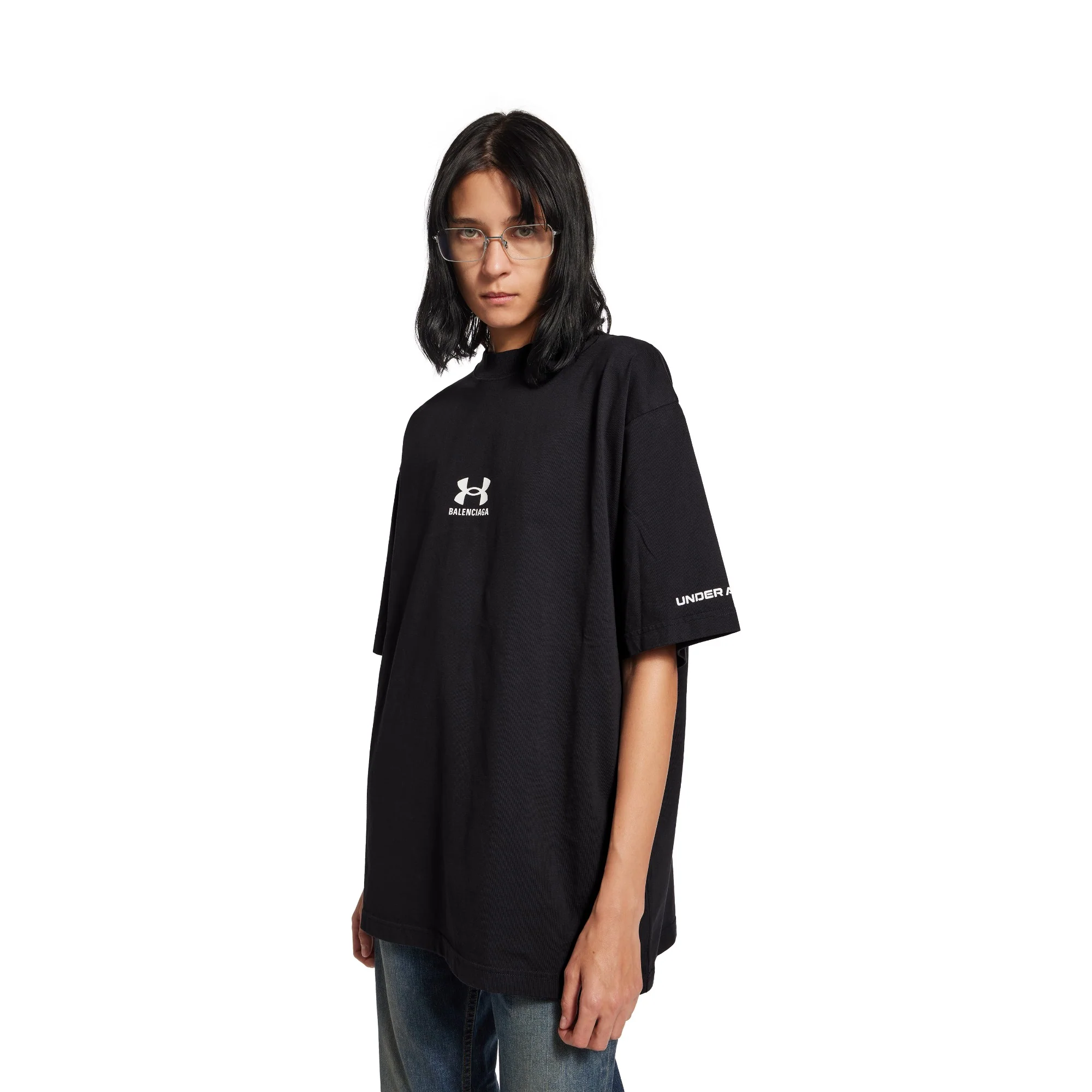 Medium Fit T-Shirt - Washed Black/White - Image 3