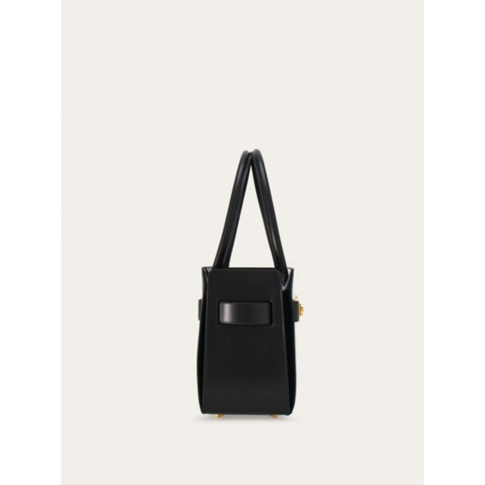Medium Tote Bag with Gancini Buckles - Black - Image 2