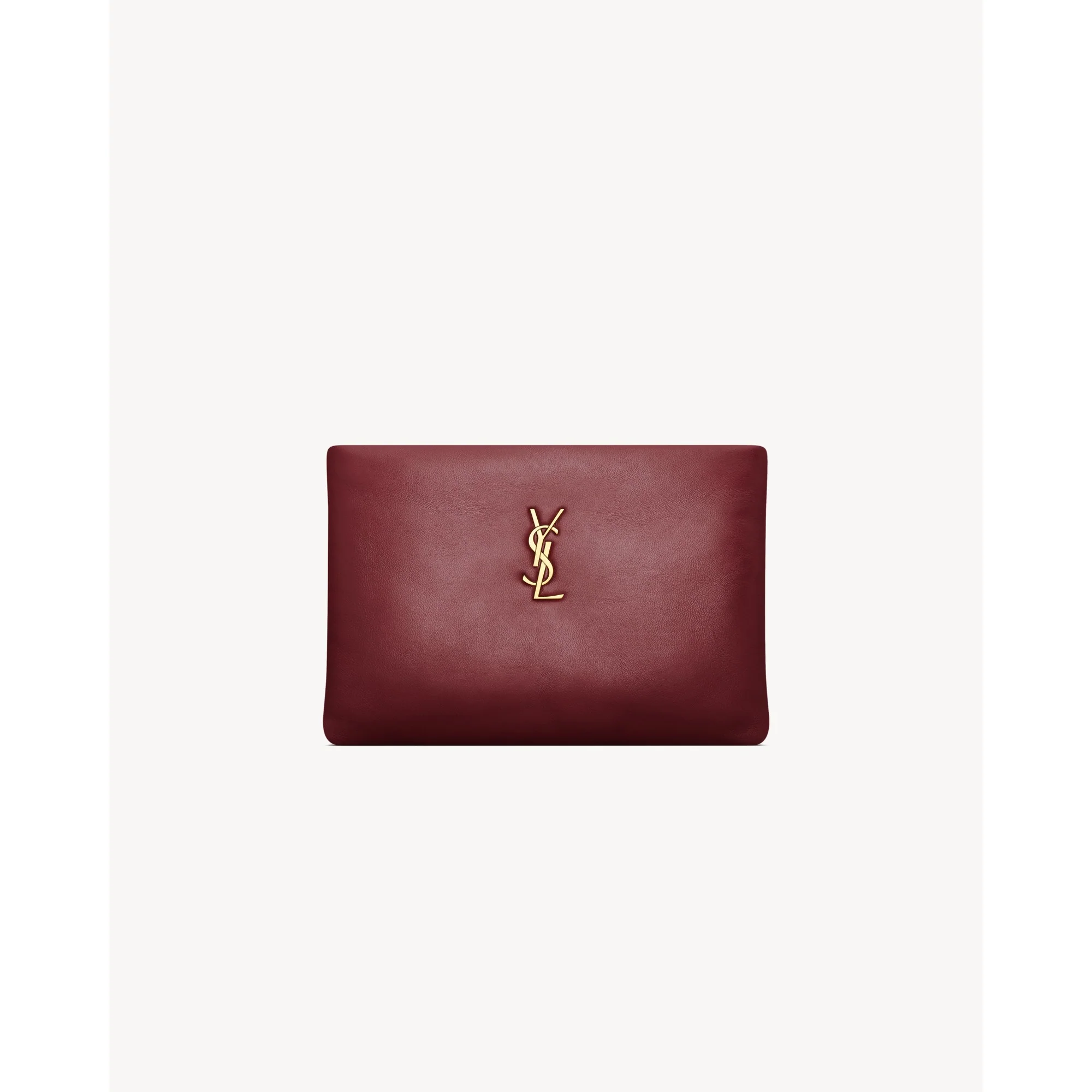 Small Zipped Pouch - Dark Bordeaux