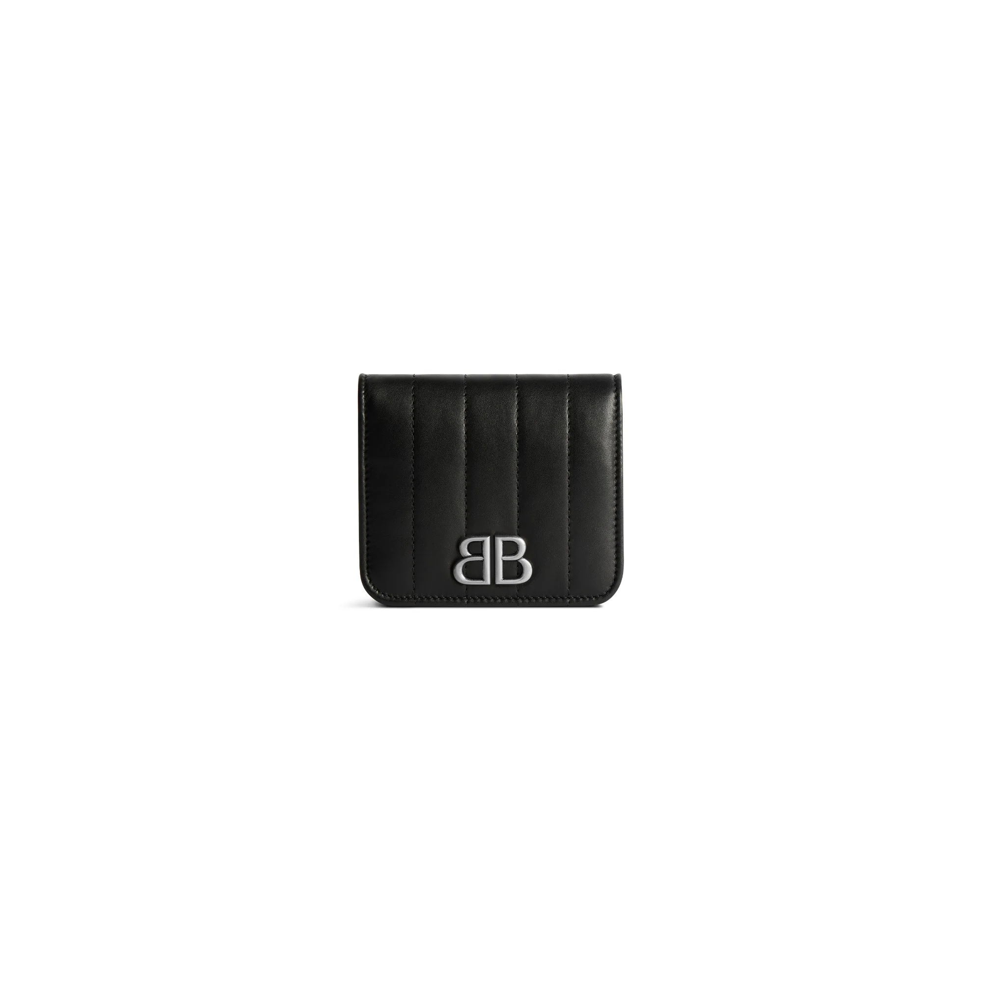Monaco Flap Coin Card Holder - Black
