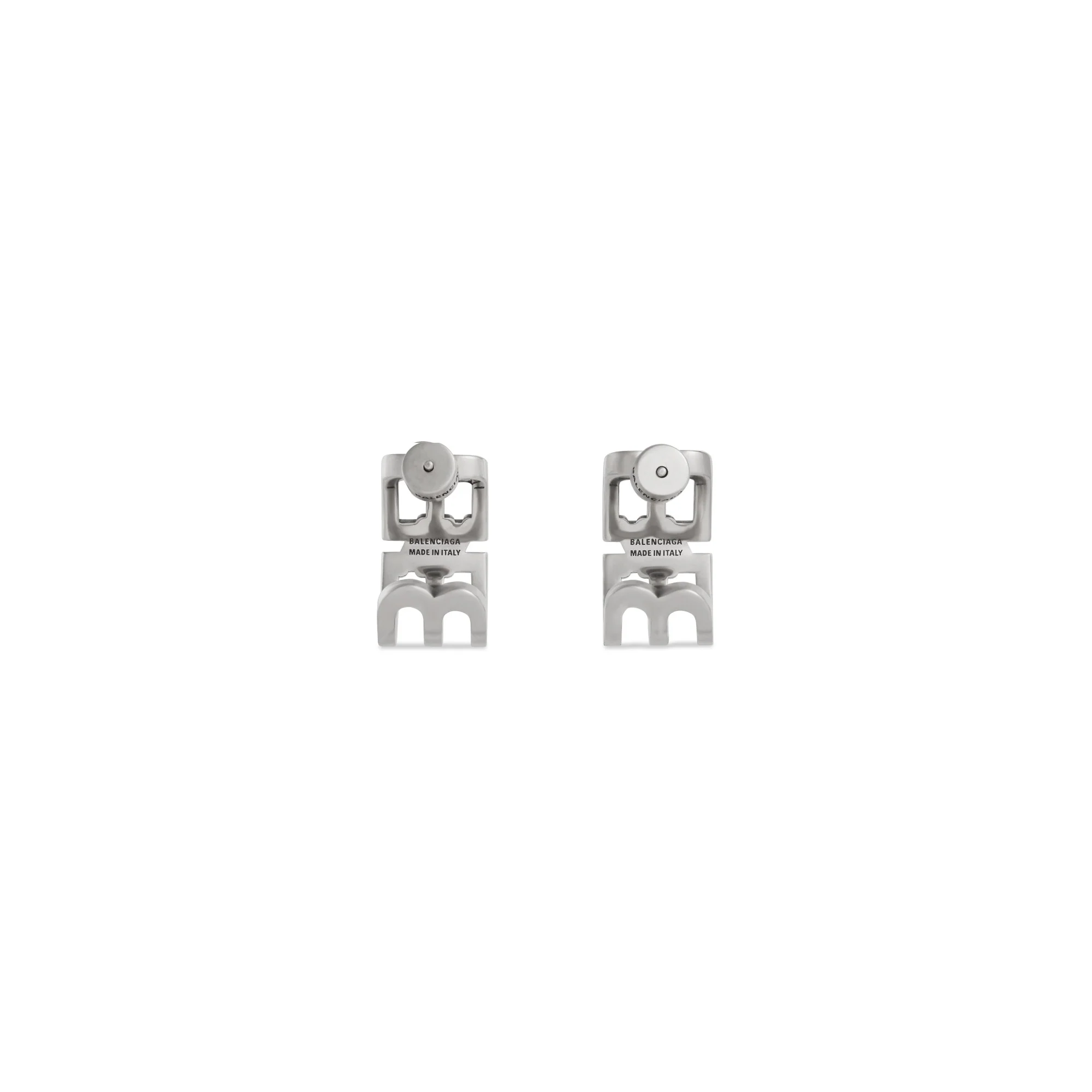 BB Icon Hoop Earrings P - Antique Silver - Image 2