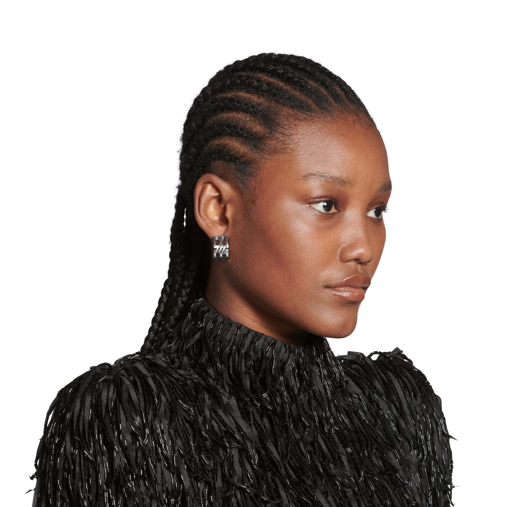 BB Icon Hoop Earrings P - Antique Silver - Image 4