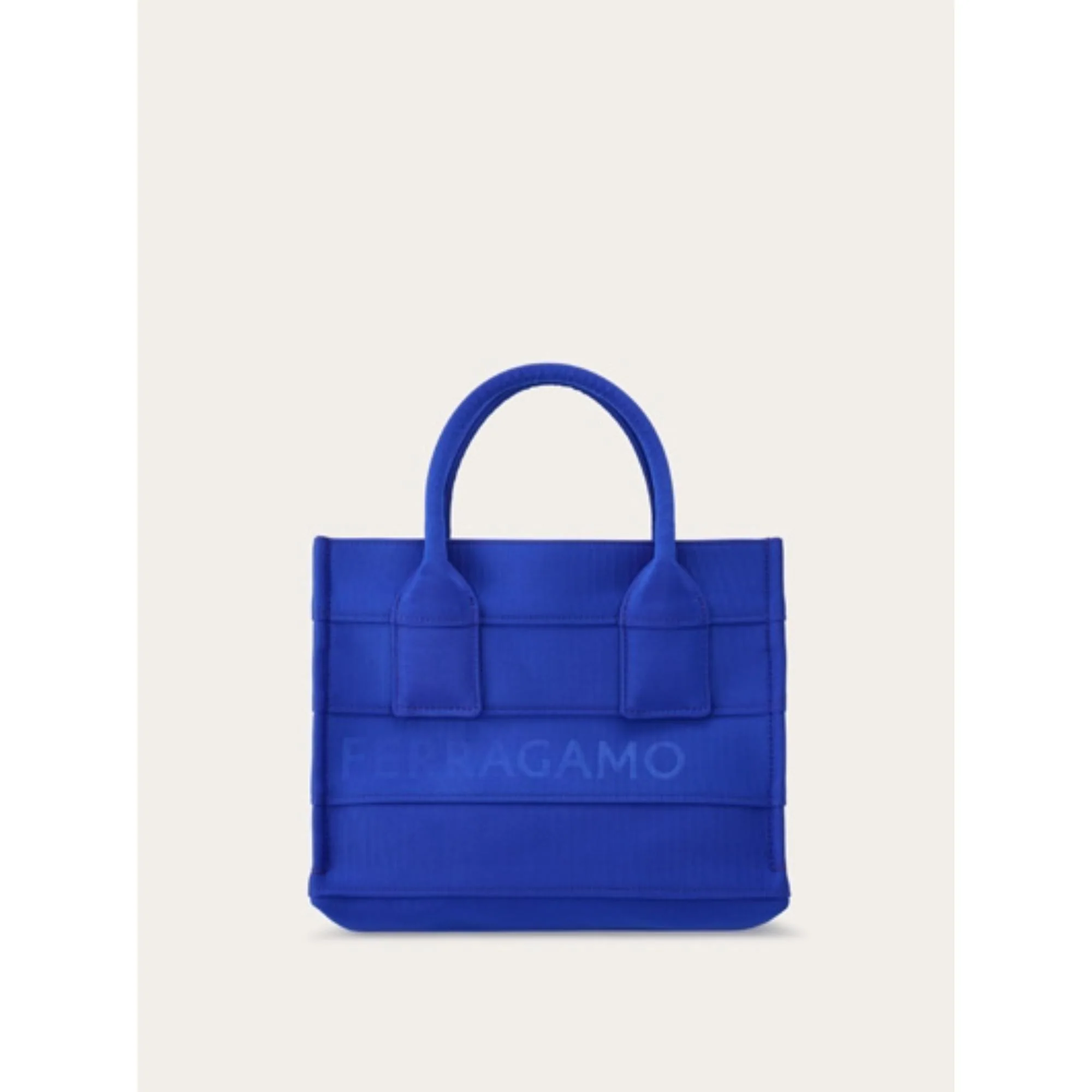 Small Tote Bag with Signature - Lapis Lazuli