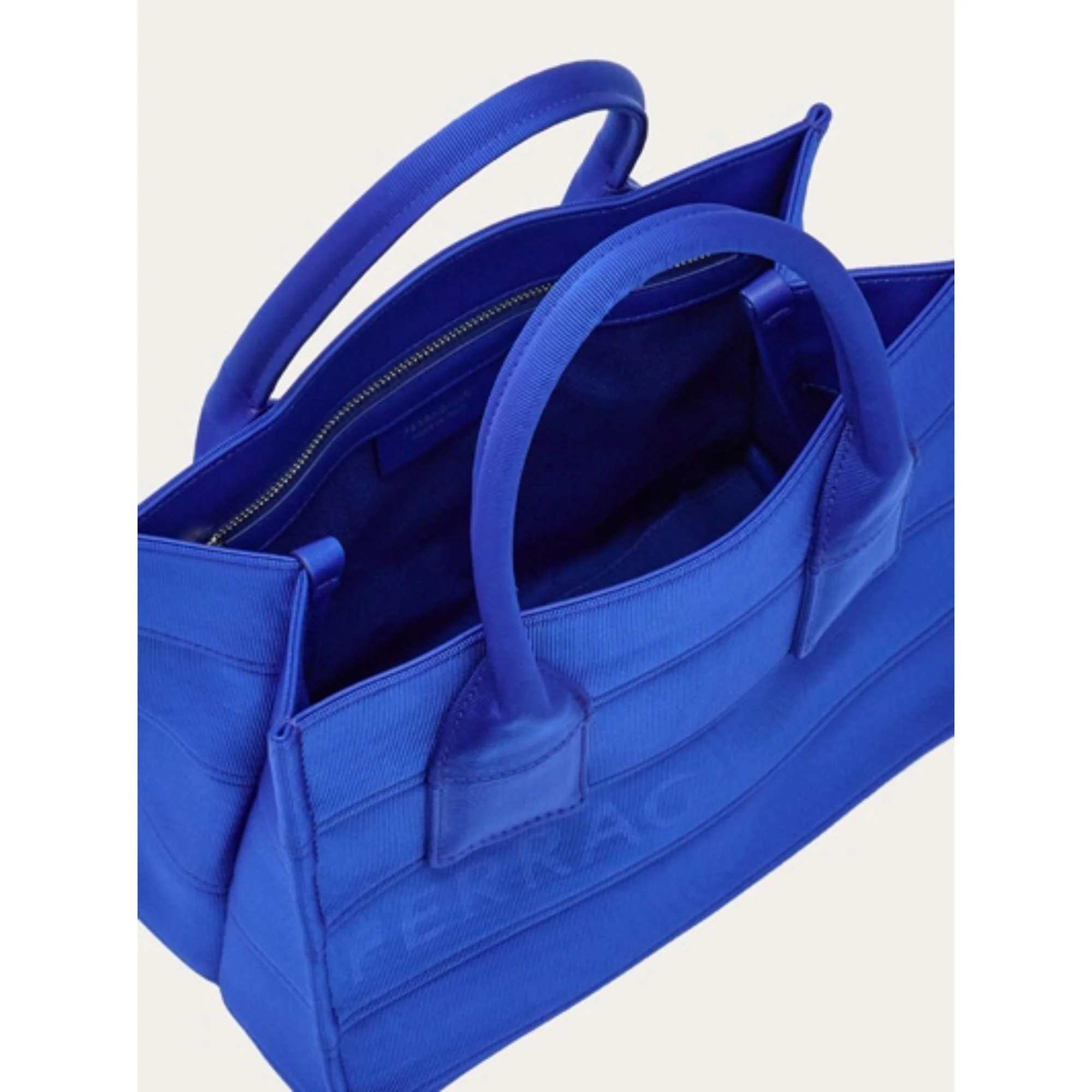 Small Tote Bag with Signature - Lapis Lazuli - Image 4