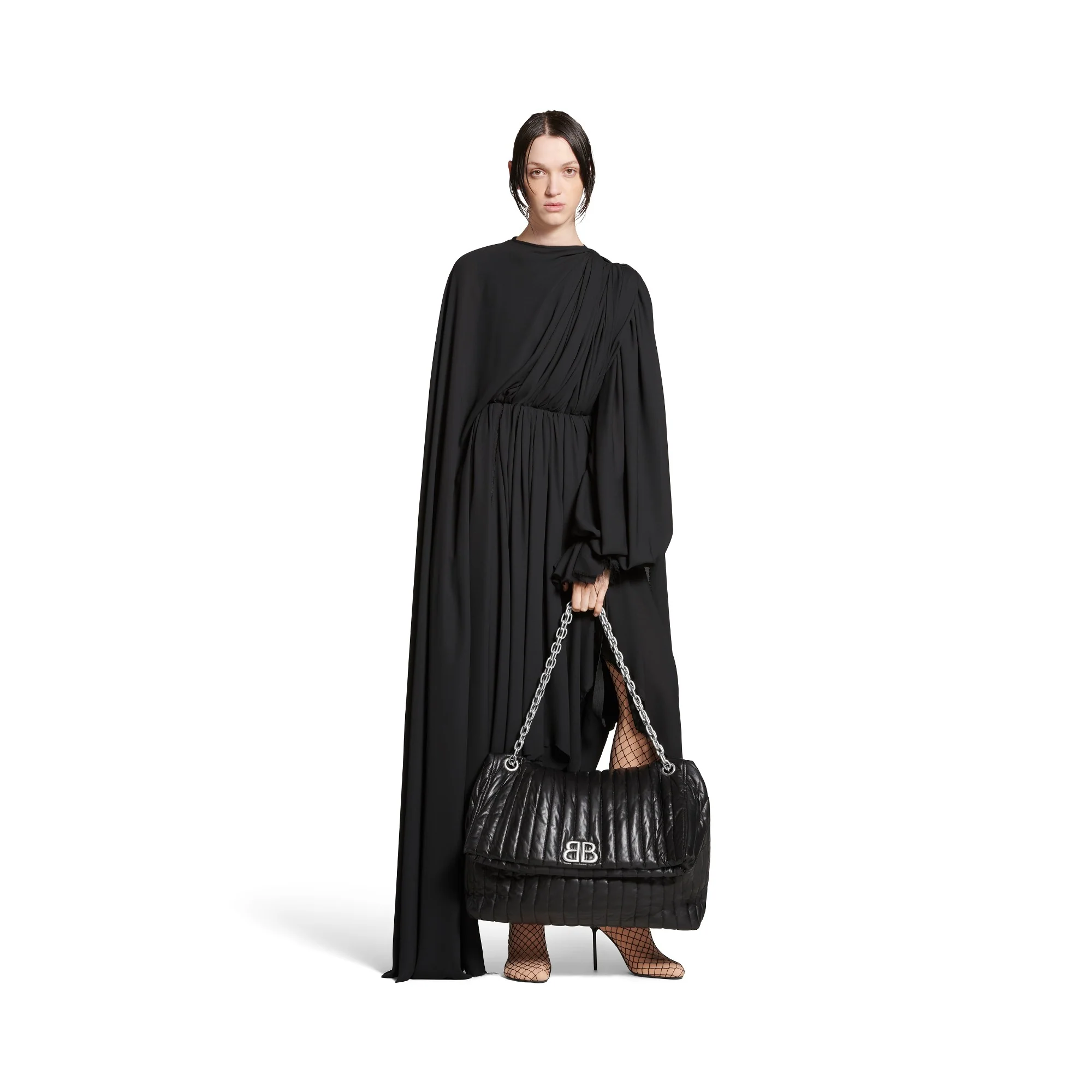 Monaco Chain Bag L - Black - Image 5