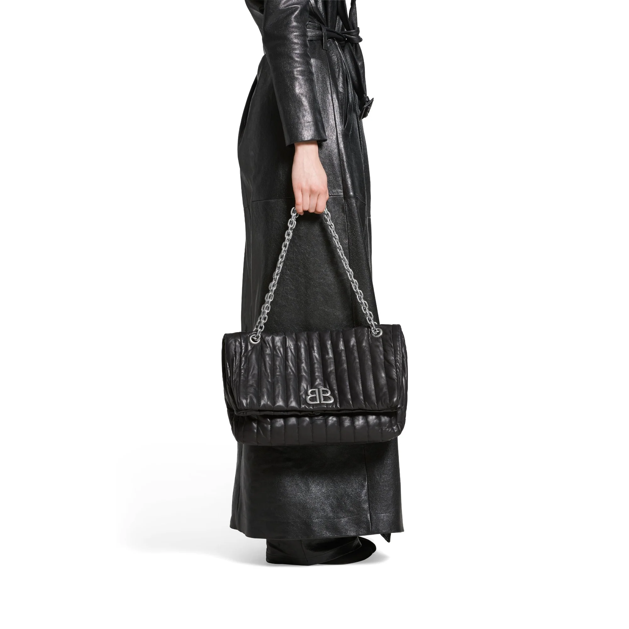 Monaco Chain Bag M - Black - Image 5