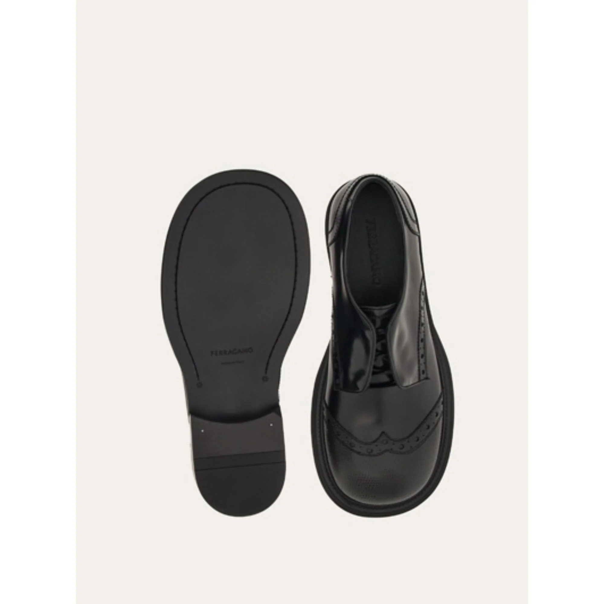 Derby with Contrasting Toe - Black - Image 5