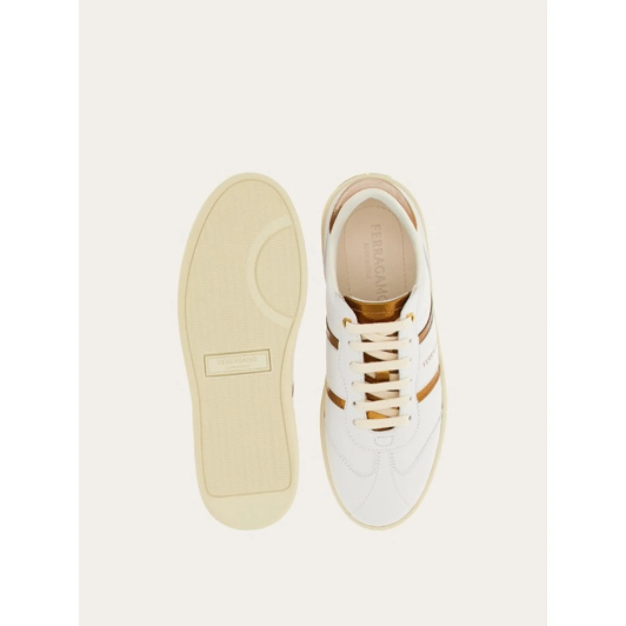 Low-Top Sneakers with Logo - White/Black - Image 3