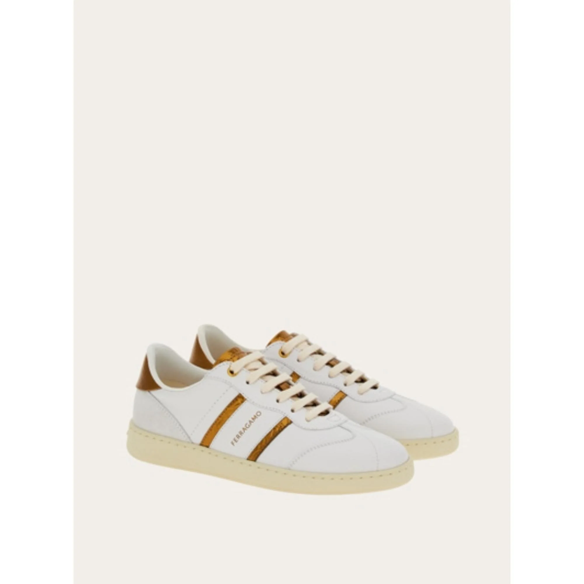Low-Top Sneakers with Logo - White/Black - Image 4