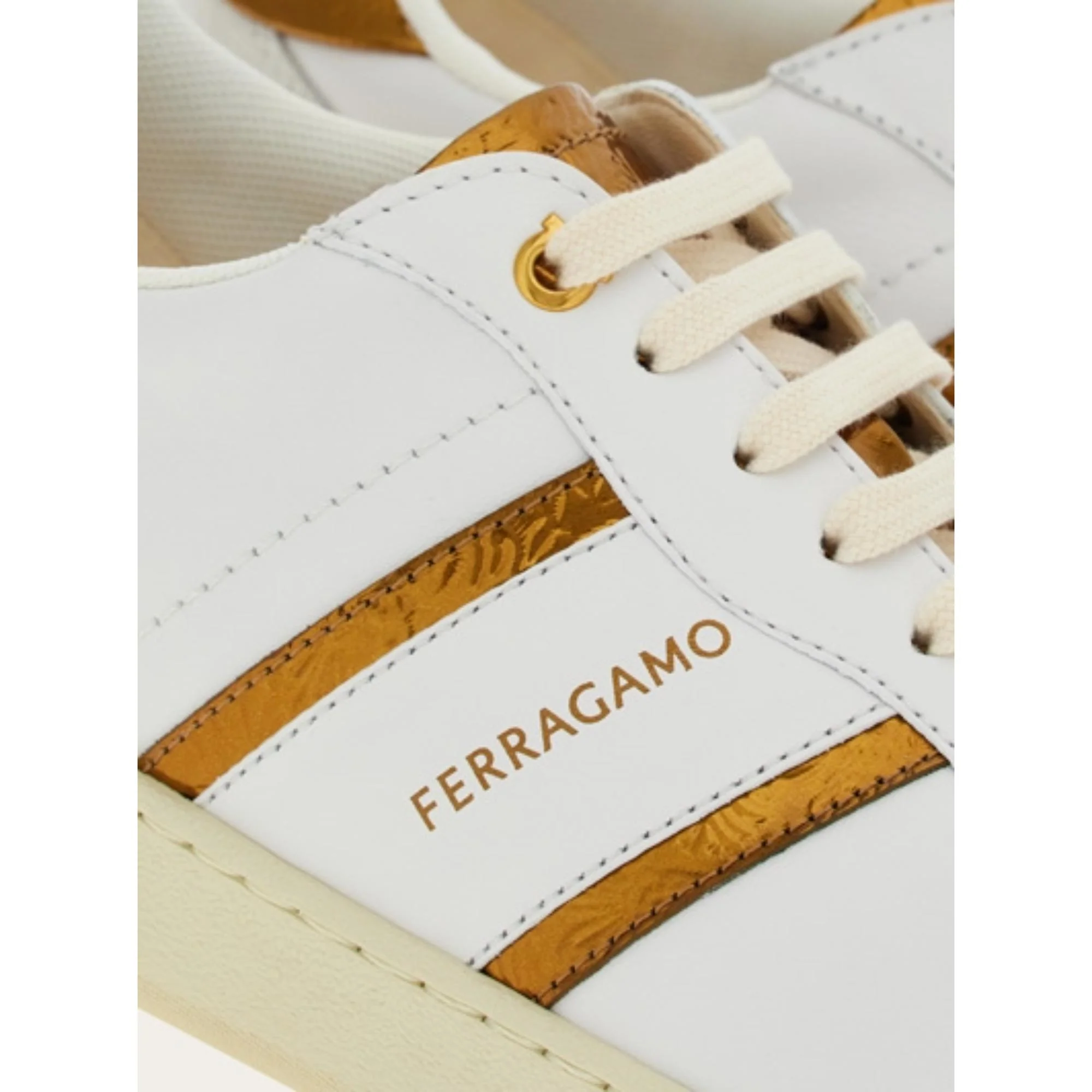 Low-Top Sneakers with Logo - White/Black - Image 6