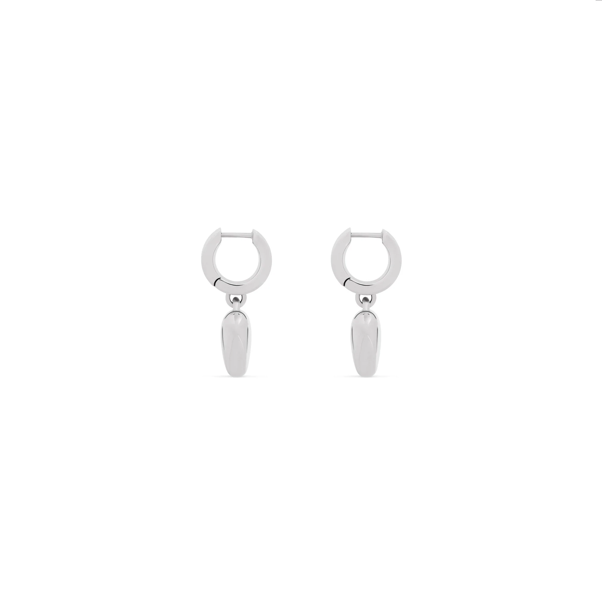 Sharp Heart Earrings P - Silver - Image 3