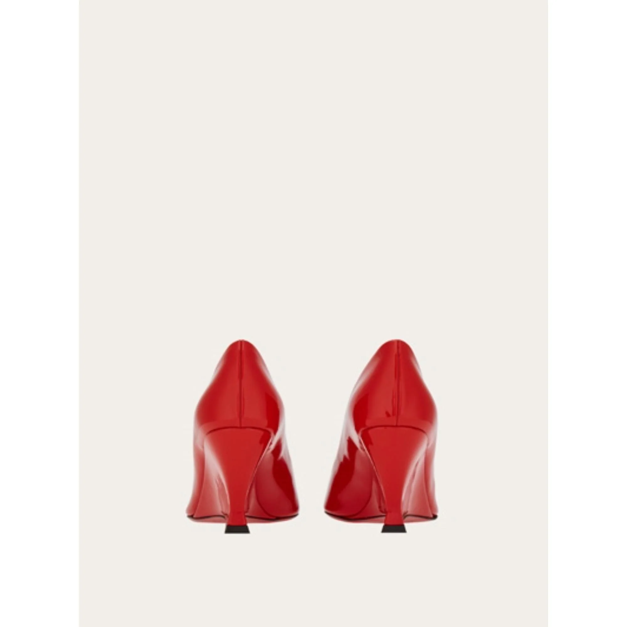 Pumps with Wedges Heel - Flame Red - Image 4