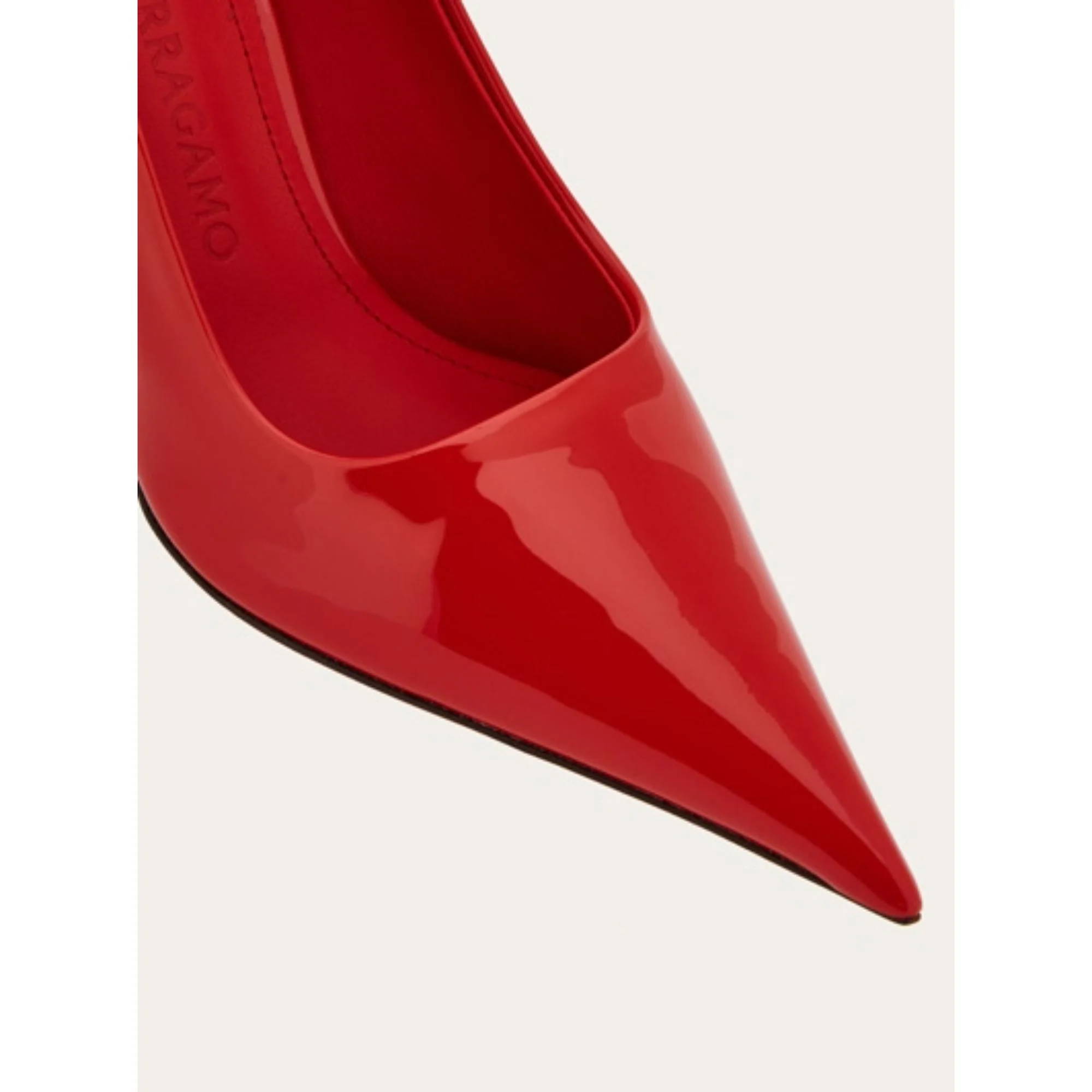 Pumps with Wedges Heel - Flame Red - Image 5