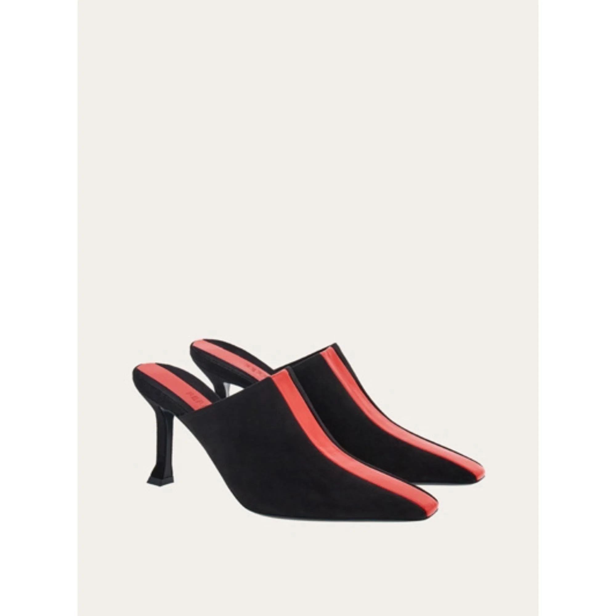 Mule with Graphic Insert - Black/Flame Red - Image 3