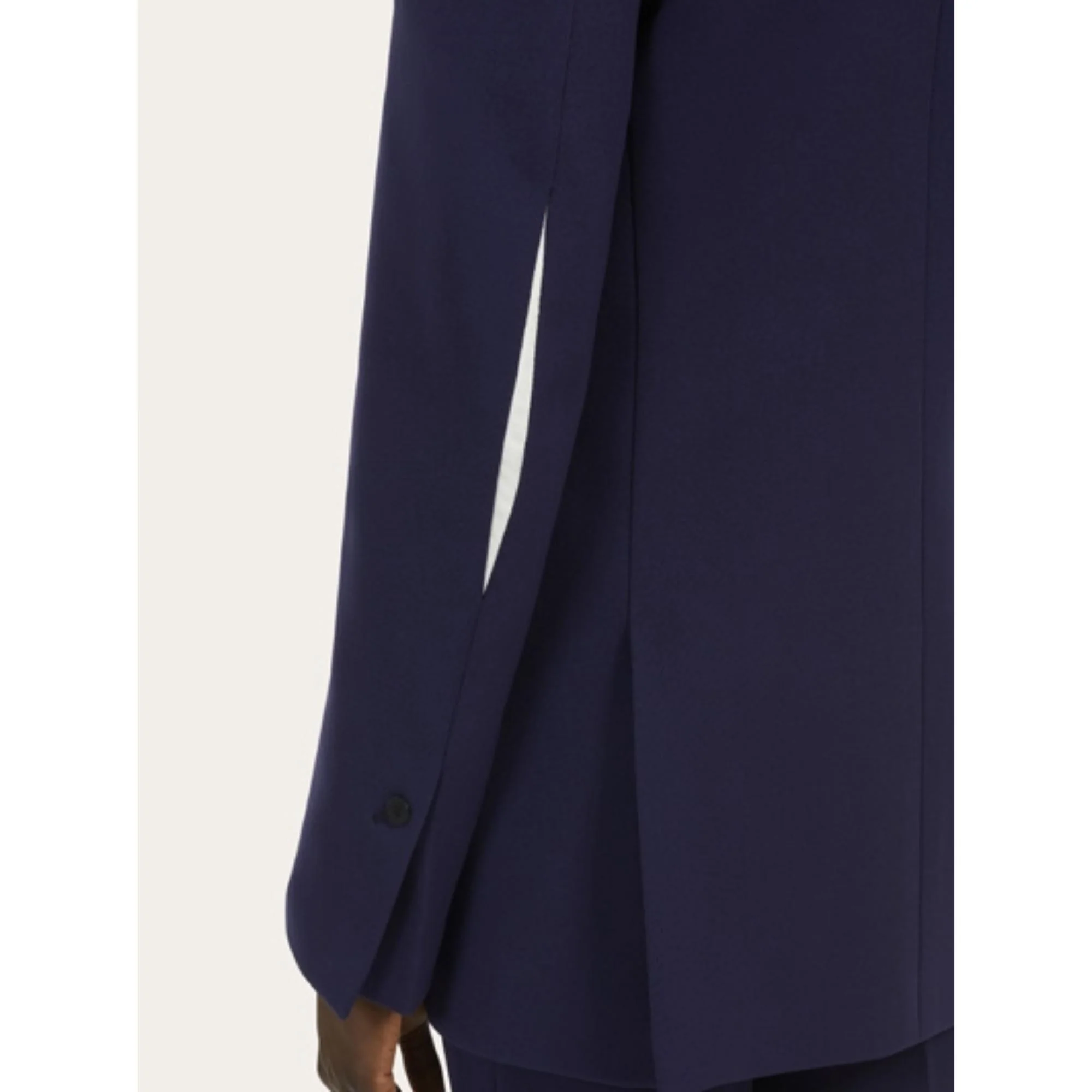 Double Breasted Jacket with Slit Details - Midnight Blue - Image 2