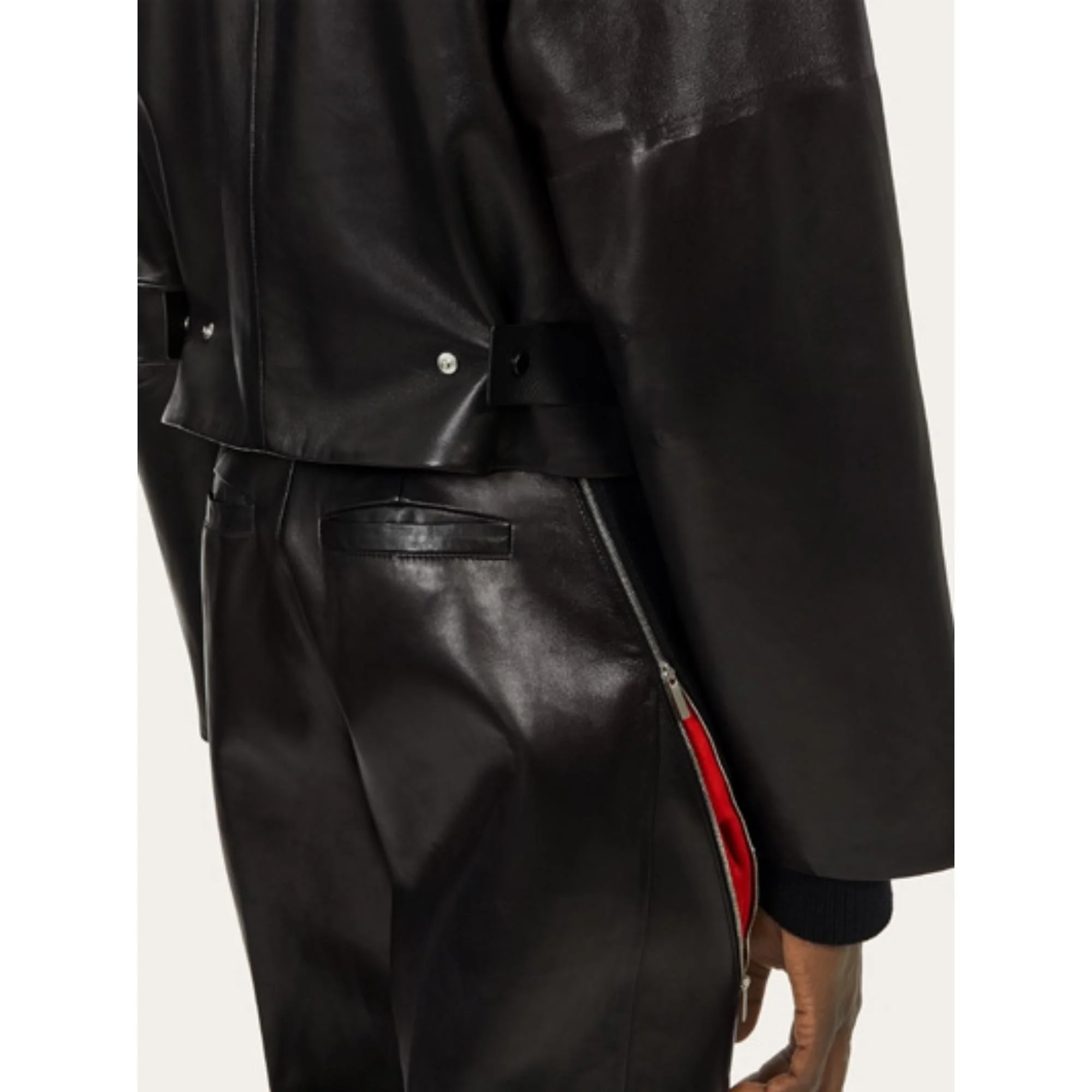 Leather Blouson - Black - Image 2