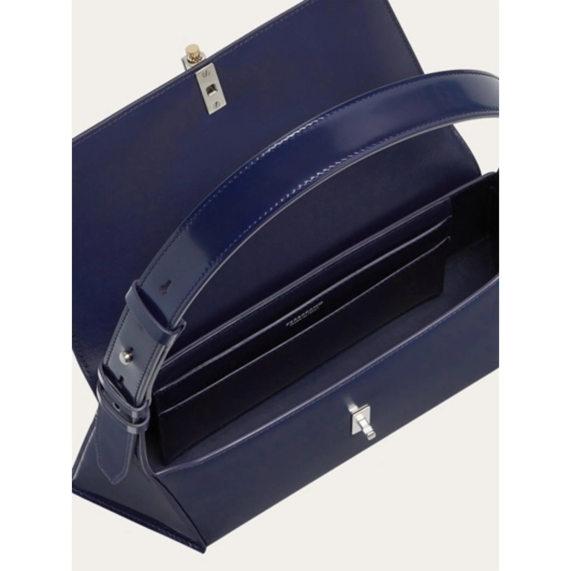 Geometric Medium Shoulder Bag - Midnight Blue - Image 4