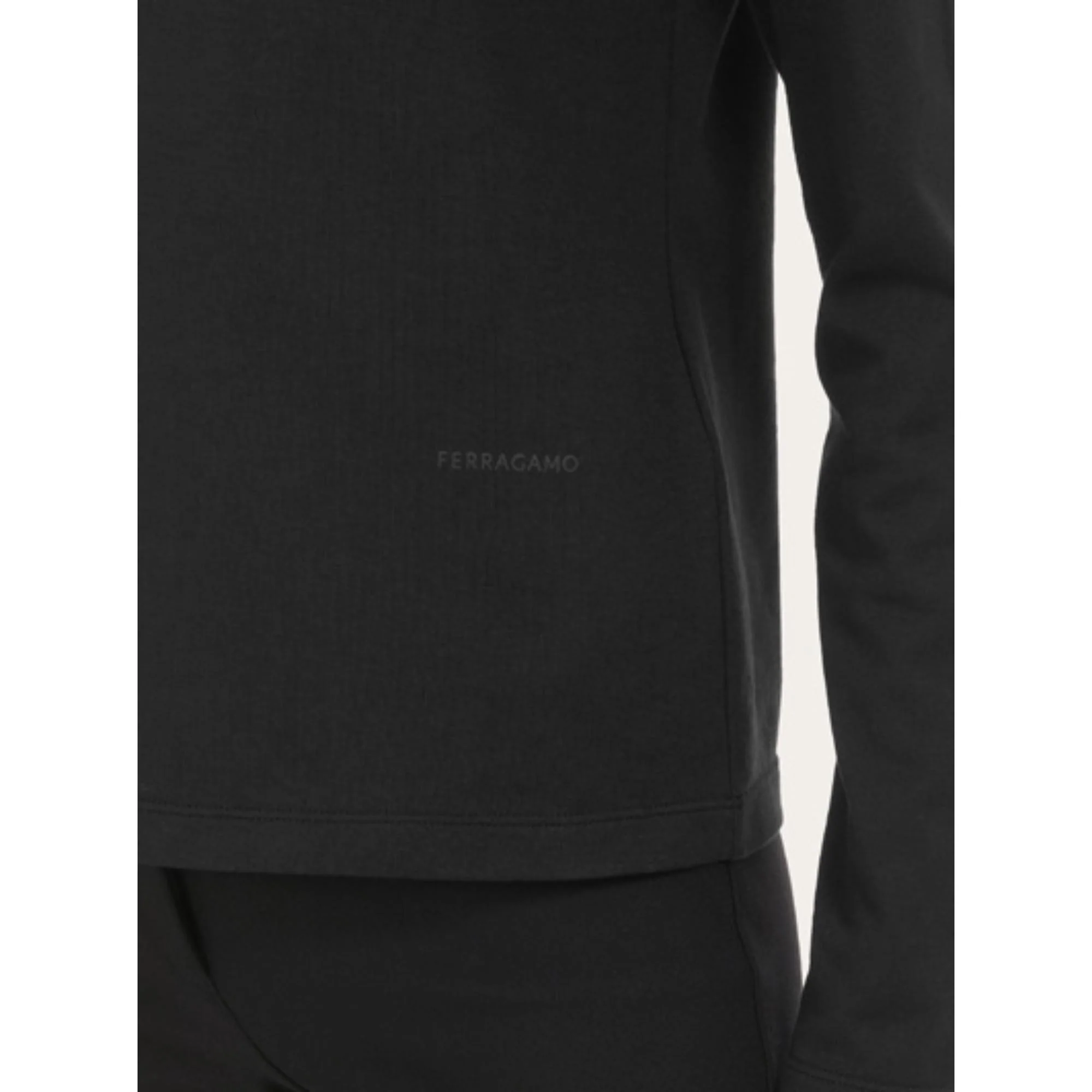 Long Sleeved T-Shirt with Slash Inserts - Black/Red - Image 2
